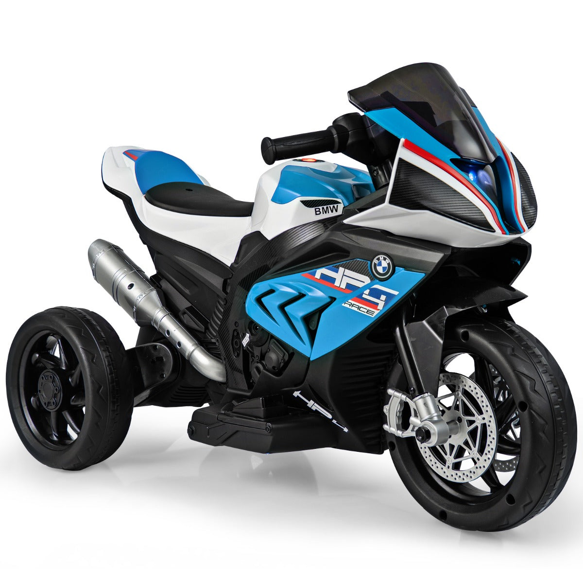 LIVSK 3-wiel Kindermotorfiets - Realistische Rijervaring - Muziek & Geluid - Ergonomisch Zadel - Voor Kinderen 3-8 jaar - Blauw