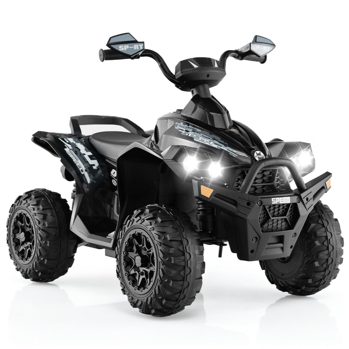 Livsk costway elektrische quad voor kinderen 12 v met muziek claxon en led koplamp kinderquad 22 43 km u voor peuters vanaf 3 jaar
