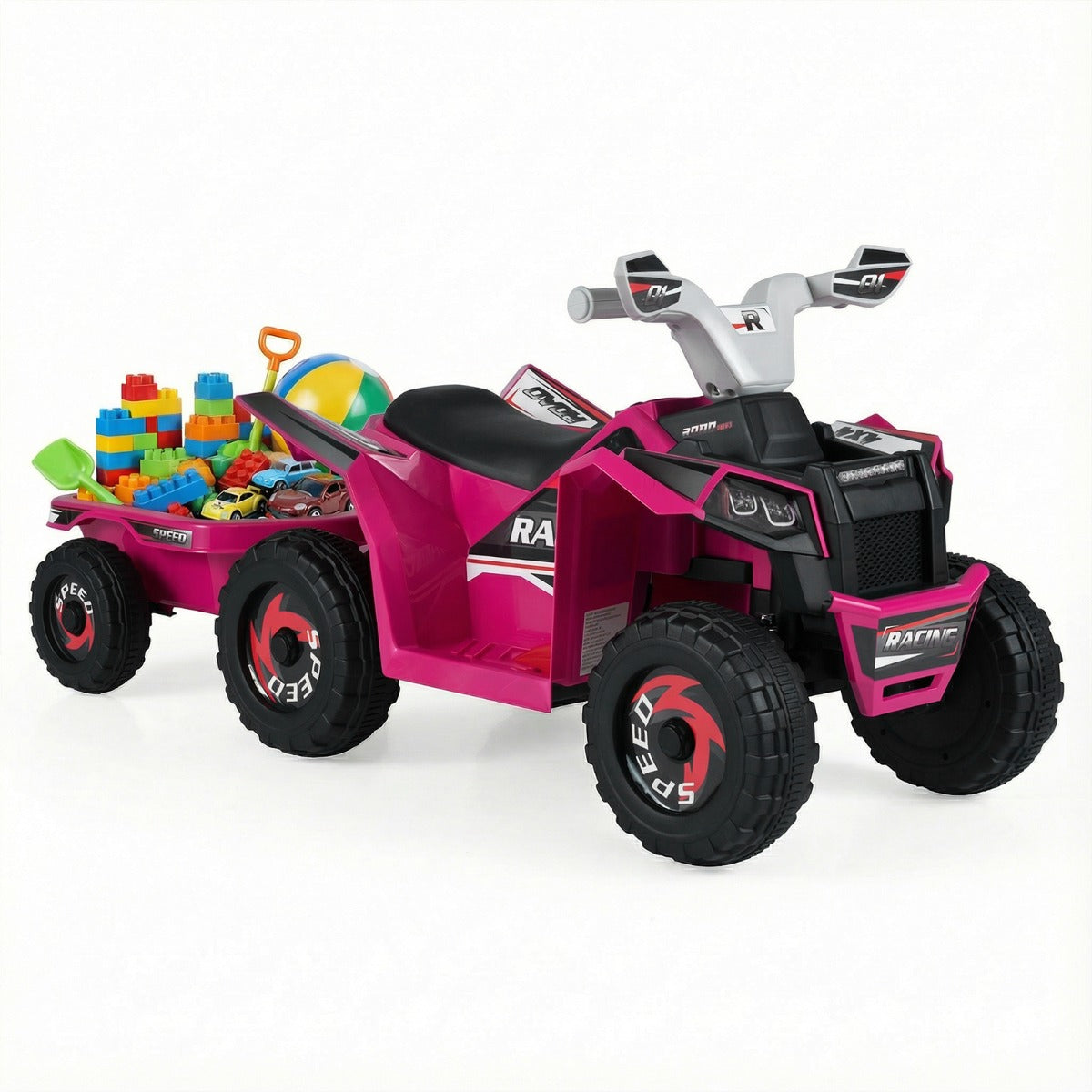 Livsk costway elektrische quad voor kinderen 6 v quad voor kinderen 2 3 km u roze 1 1