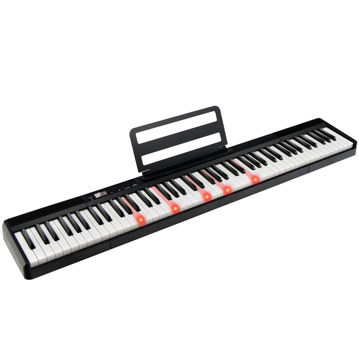 LIVSK Digitale Piano 88 Toetsen - Gewichtsgevoelige Toetsen - MIDI/USB/Bluetooth - Inclusief Sustainpedaal - Zwart/Wit