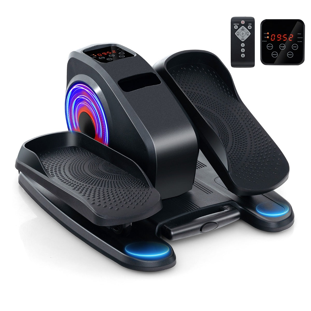 LIVSK Elliptical-trainer voor onder het bureau - 2-in-1 Automatisch en Handmatig - Compact en Stil - Zwart