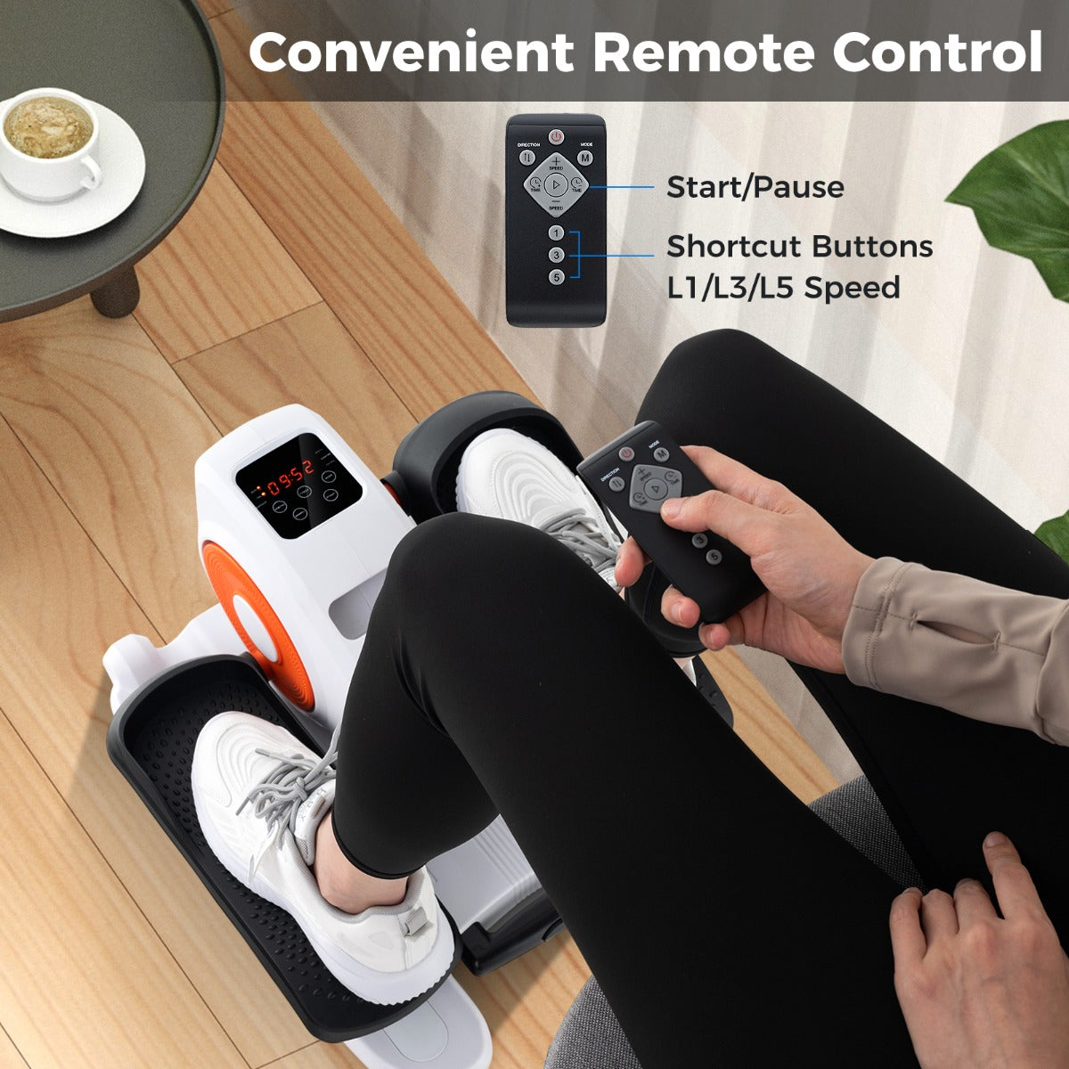 Livsk costway elliptische trainer onder het bureau een stil fitnessapparaat met een beeldscherm 3