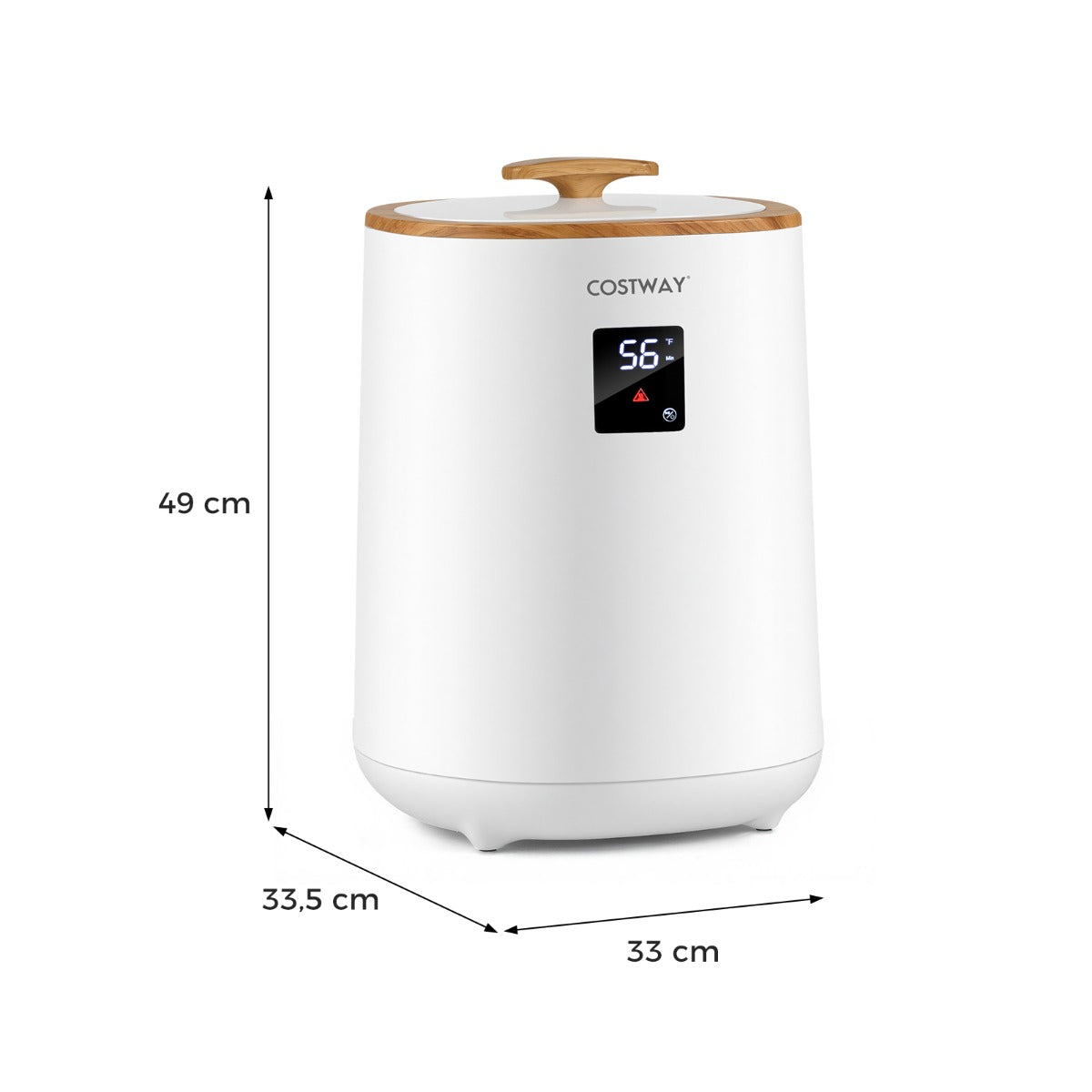 Livsk costway emmer handdoekverwarmer voor de badkamer 18 liter grote dekenverwarmer met led display en automatische uitschakeling 1 1