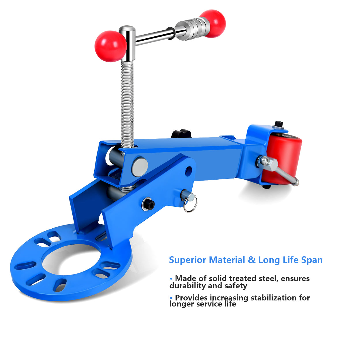 Livsk costway fenderroller met 180 en 229 36cm verstelbare arm voor auto onderhoud blauw 5