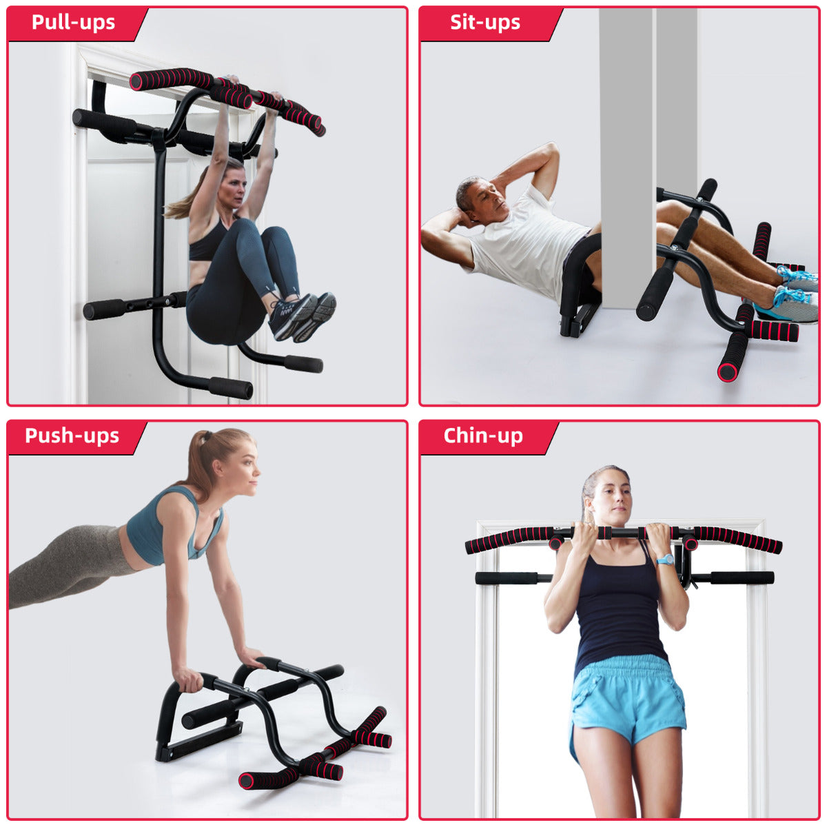 LIVSK Optrekstang voor Thuis - Multifunctioneel voor Pull-ups en Push-ups - Stevige Constructie tot 150 kg - Eenvoudige