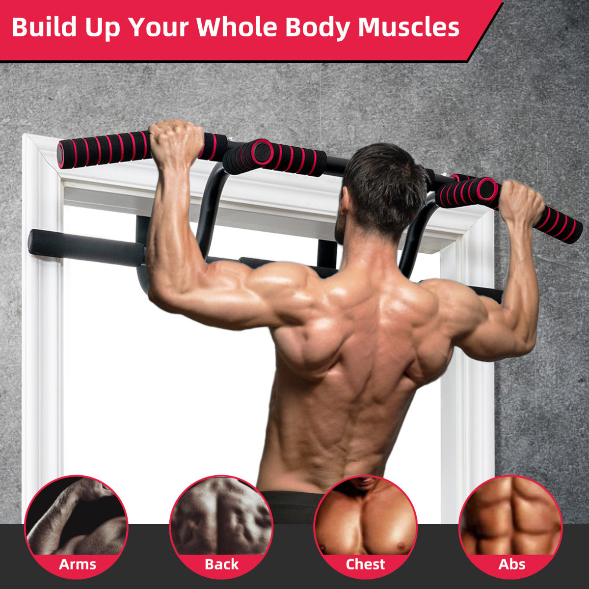 LIVSK Optrekstang voor Thuis - Multifunctioneel voor Pull-ups en Push-ups - Stevige Constructie tot 150 kg - Eenvoudige