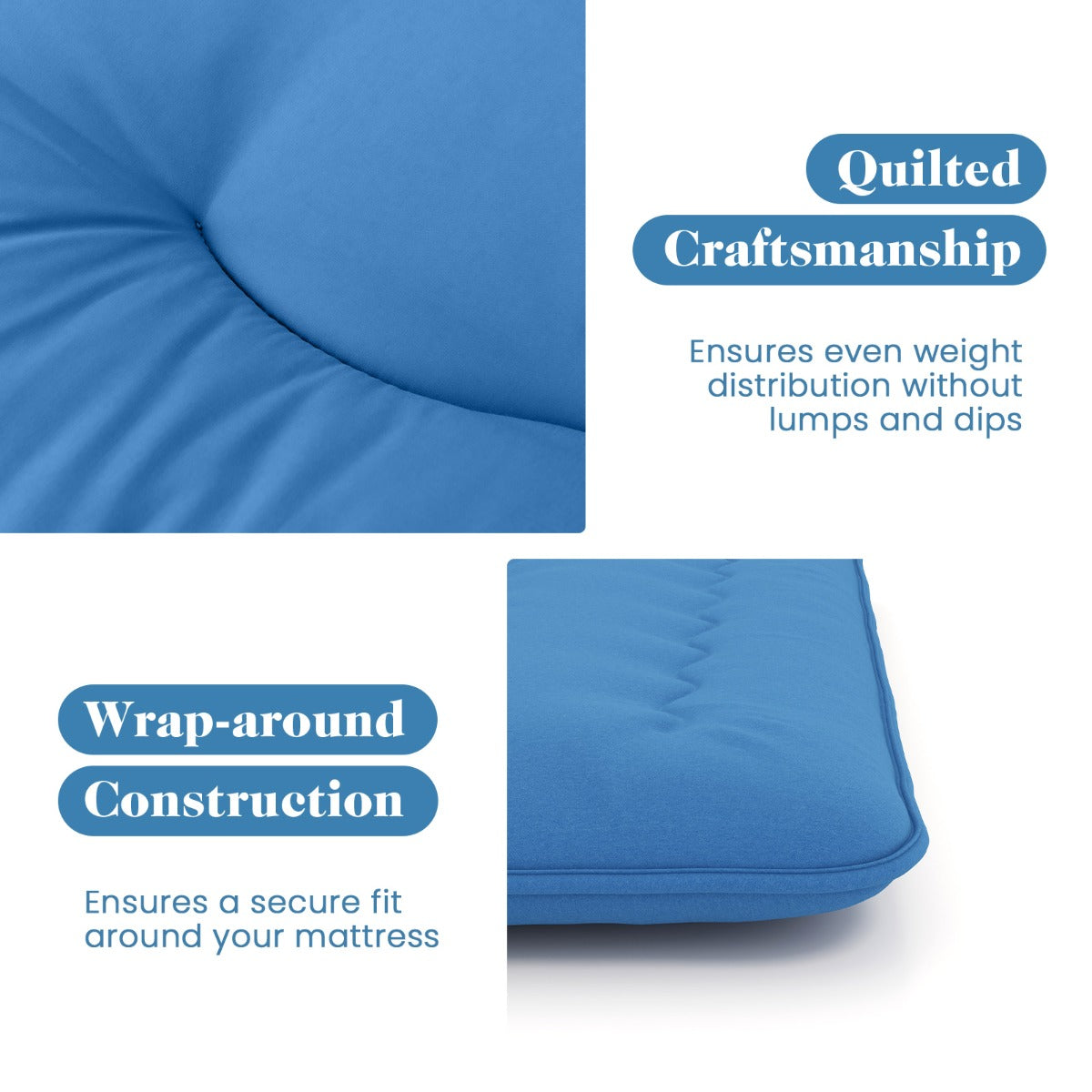 LIVSK Vloer-Futon-Matras - Draagbaar en Veelzijdig - Wasbare Microvezelhoes - Comfortabele Polyester Vulling - 200 x 140 x 10 cm