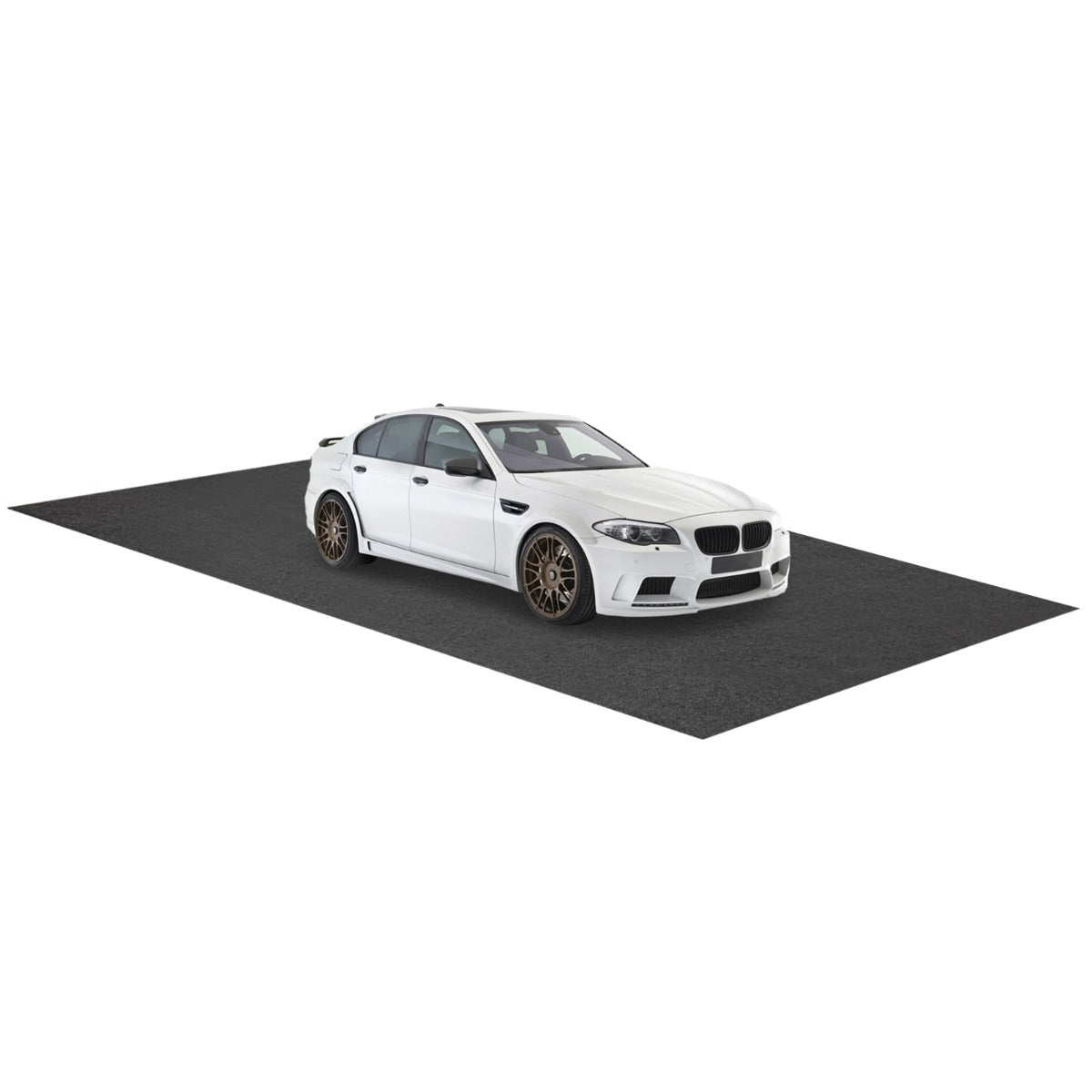 LIVSK Garagevloermat - Dubbelzijdig Absorberend en Waterdicht - Op Maat Knipbaar - Antislip - 600 x 220 cm - Grijs