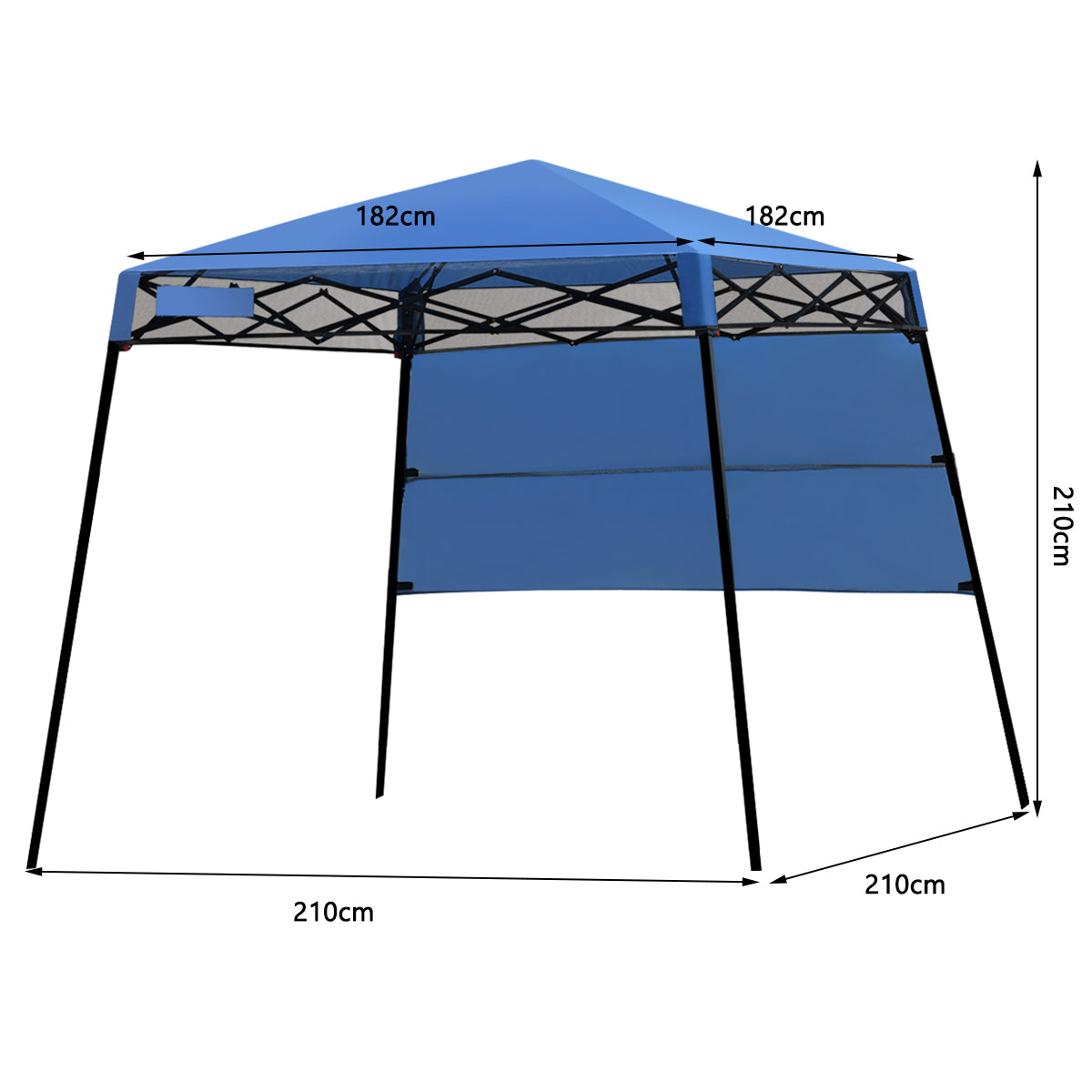 LIVSK Opvouwbare Partytent - Waterdicht & UV-bestendig - Verstelbare Stalen Poten - Inclusief Draagtas - 181 x 181 x 210 cm -