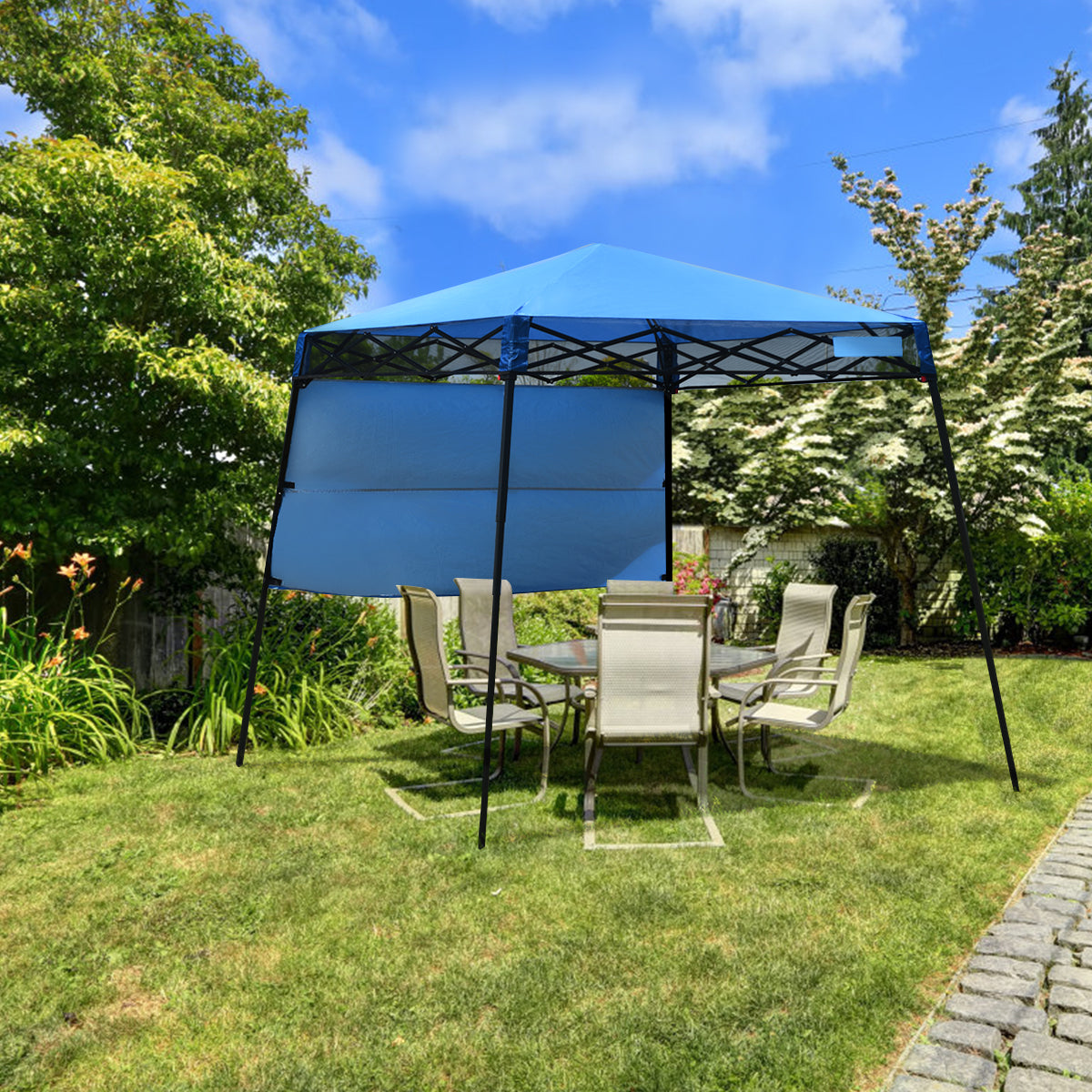 LIVSK Opvouwbare Partytent - Waterdicht & UV-bestendig - Verstelbare Stalen Poten - Inclusief Draagtas - 181 x 181 x 210 cm -