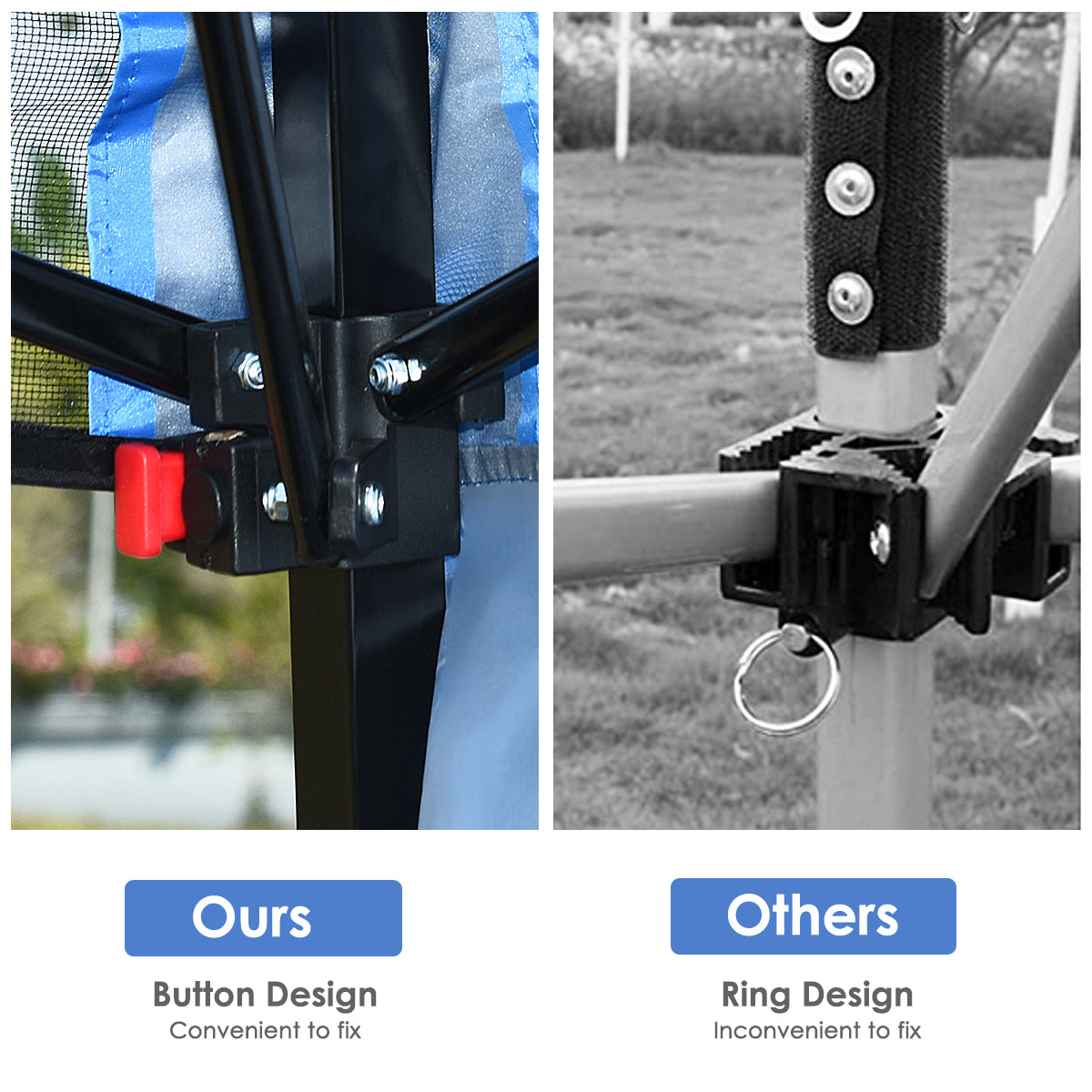 LIVSK Opvouwbare Partytent - Waterdicht & UV-bestendig - Verstelbare Stalen Poten - Inclusief Draagtas - 181 x 181 x 210 cm -