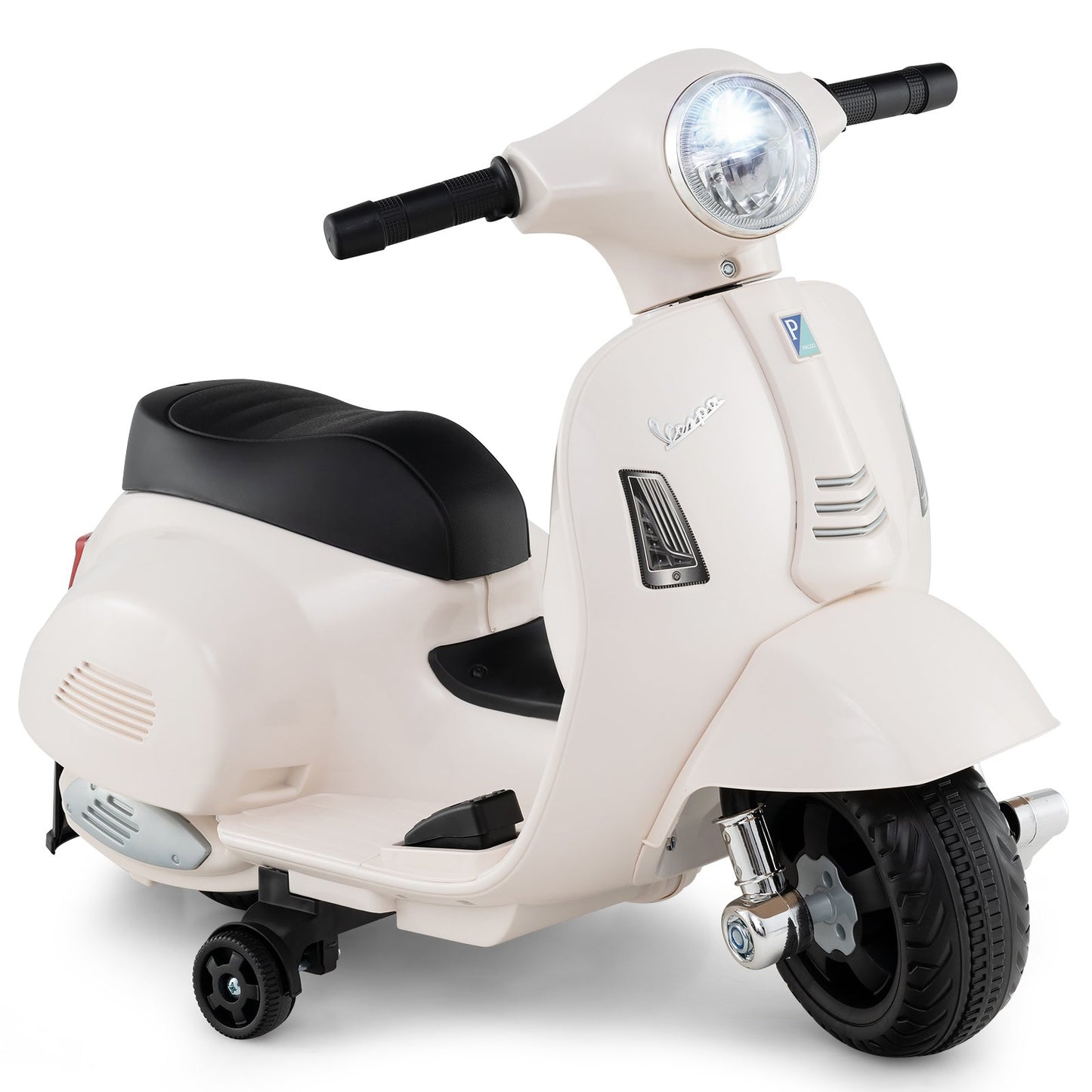 LIVSK Elektrische Kindermotorfiets - 30W Motor - LED-koplamp - Anti-kantelfunctie - Voor 18-36 maanden - Wit