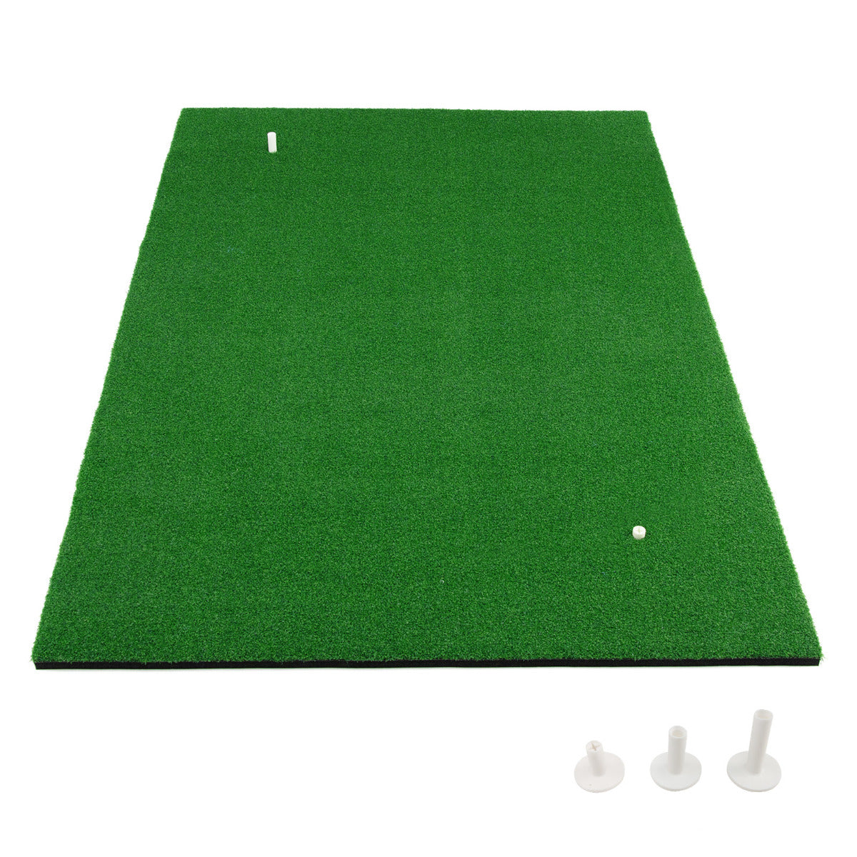 LIVSK Golfsimulatiemat met Echt Gevoel - 2 Tee Posities - Anti-slip TPR Basis - Voor Binnen & Buiten - 150 x 100 cm - Groen
