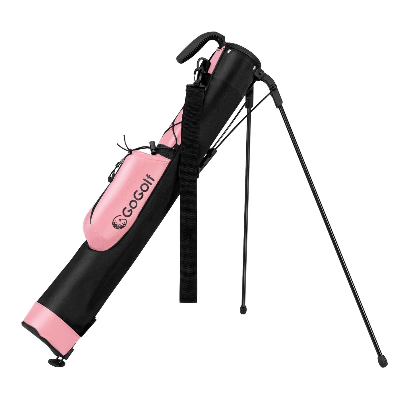 LIVSK Golfbag Standtas - Lichtgewicht 0,9 kg - Verstelbare Schouderriem - 2-weg Bovenverdeler - Opbergruimte - Roze