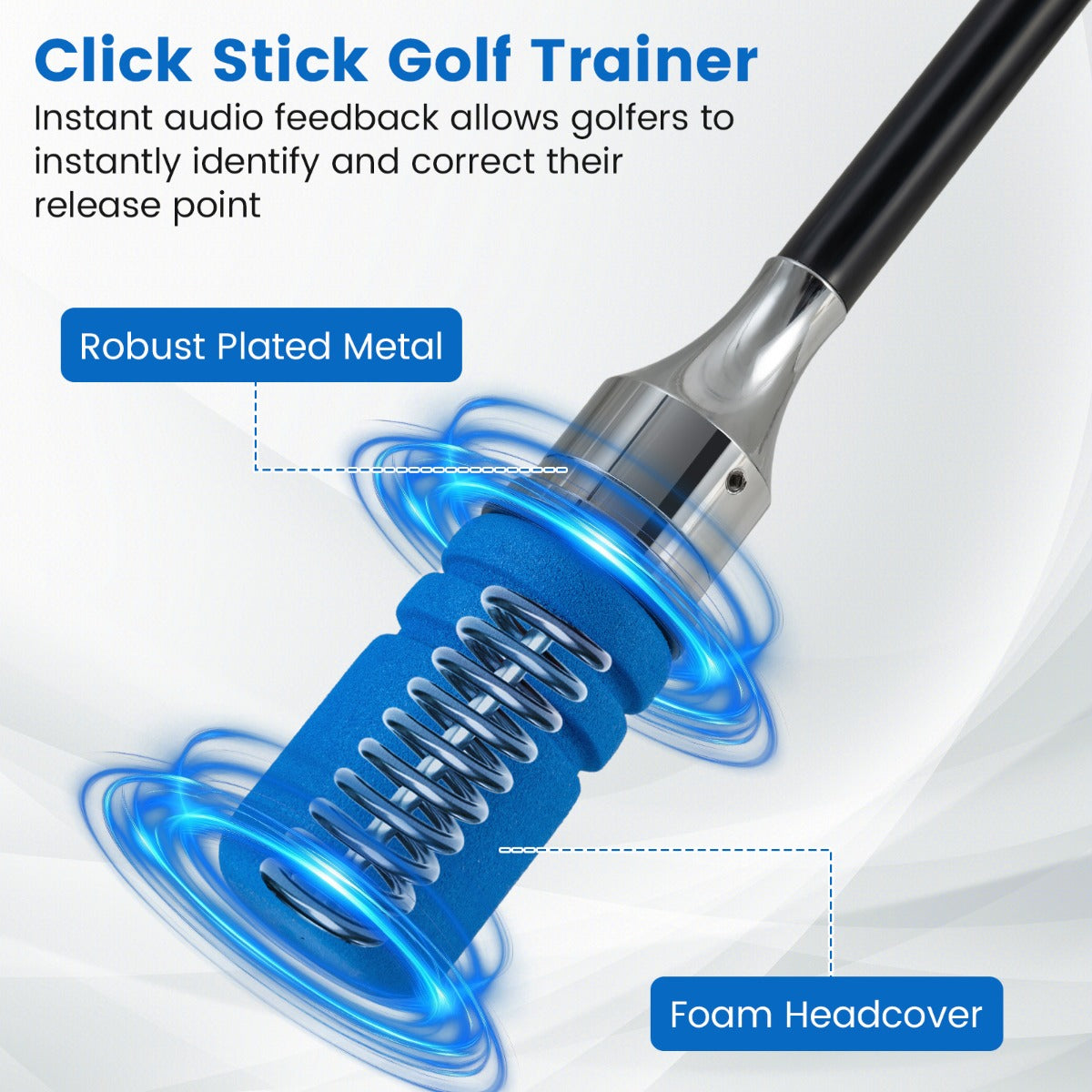 Livsk costway golf swing trainer met antisliphandgreep verzwaard golf warming up trainingsapparaat voor mannen en vrouwen blauw 3