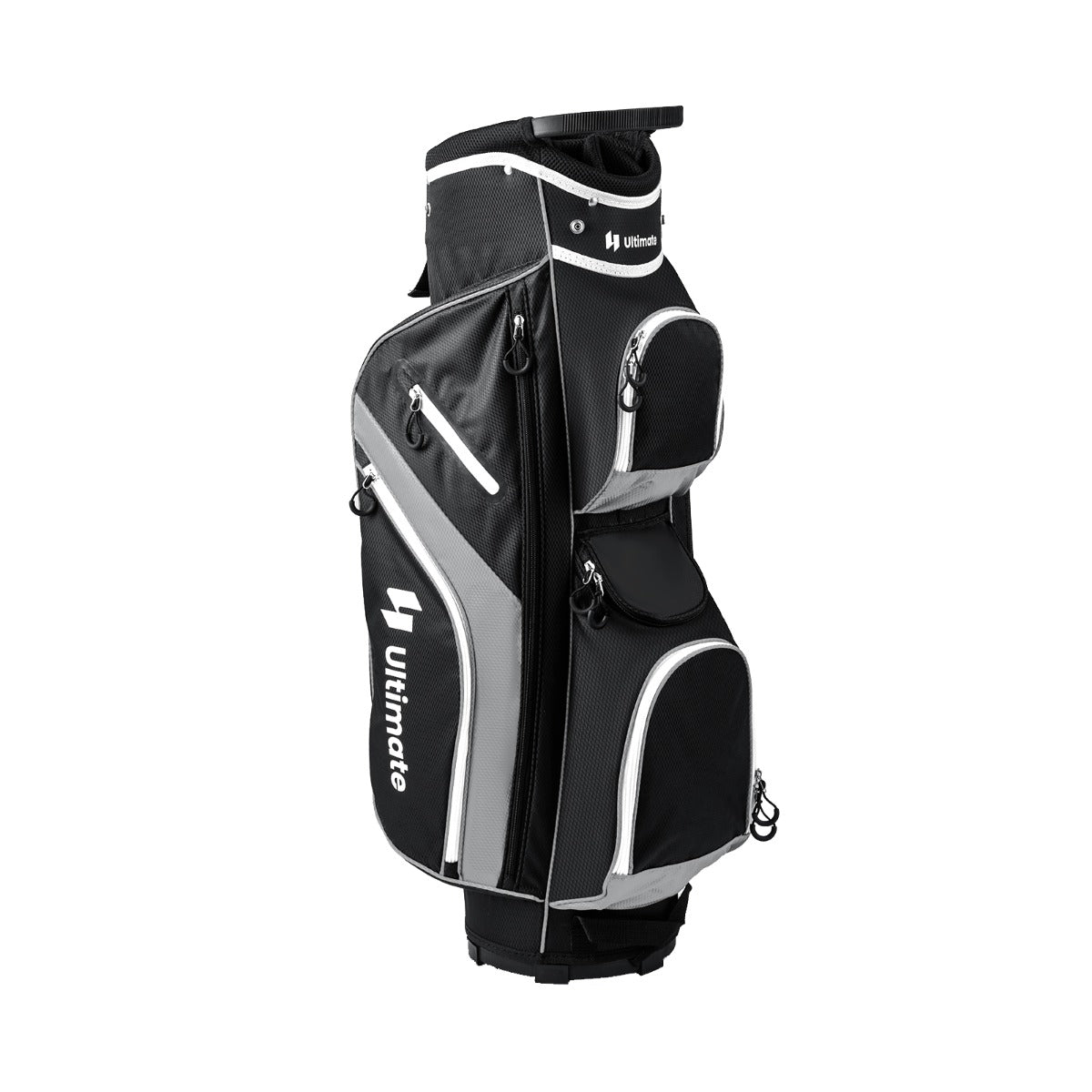 LIVSK Golftrolley Tas - 14 Vakken - 9 Ritszakken - Koeltas - Parapluhouder - Lichtgewicht - Grijs