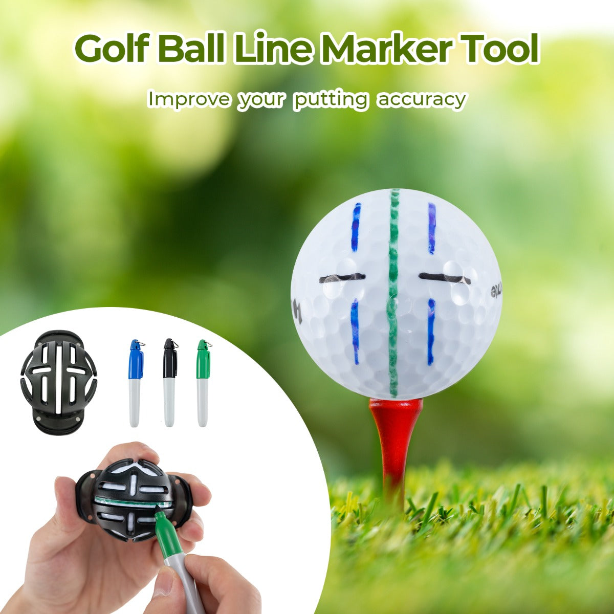 LIVSK Golfaccessoireset voor Vrouwen - Compleet met Golfballen, Golftees, Handdoek, Riem, Hoed - Luxe Geschenkdoos - Wit &
