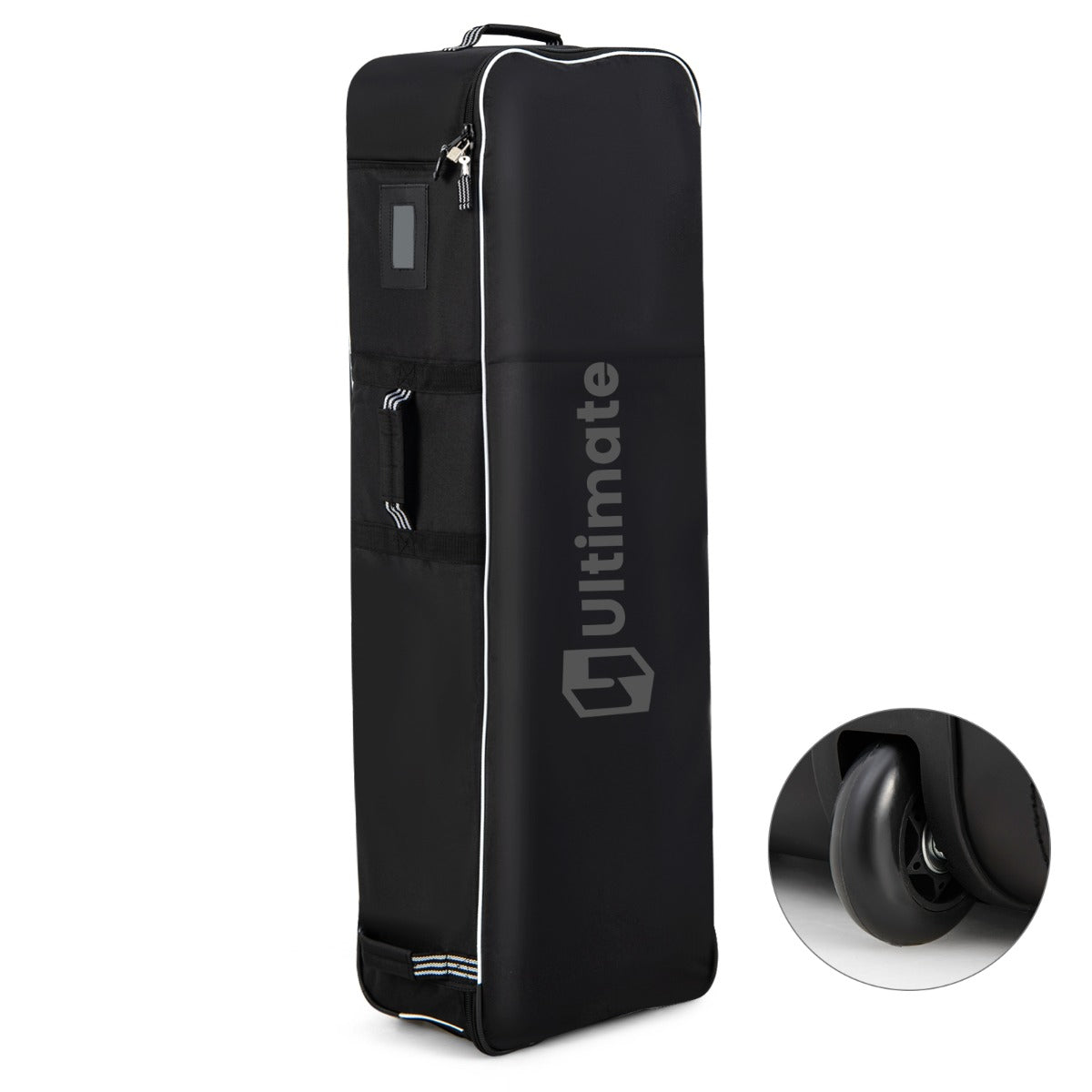 LIVSK Opvouwbare Golftas - Duurzaam Oxford-weefsel - 2 Wielen - 3 Handgrepen - 38 x 25 x 125 cm - Zwart