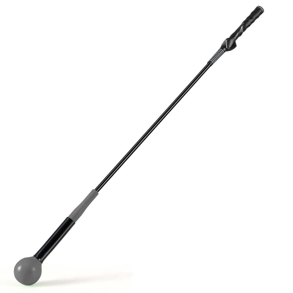 Livsk costway golfswingtrainer hulp 100 cm golftrainingshulp met verzwaarde kop voor grip grijs