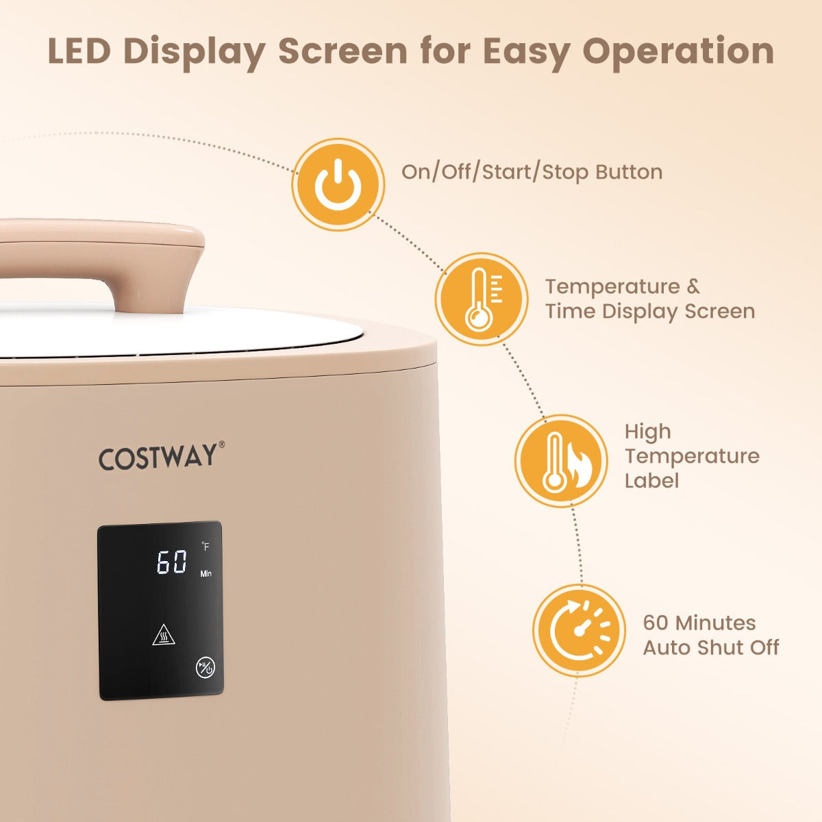 Livsk costway handdoekverwarmer 18 liter dekenverwarmer draagbare elektrische emmer 3