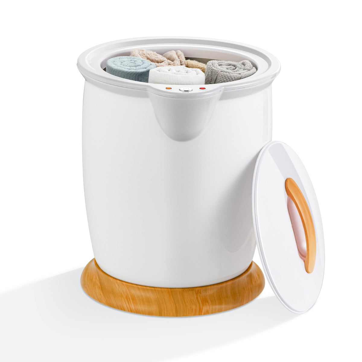 Livsk costway handdoekverwarmer emmer 20 l handdoekverwarmer met geurhouder draagbaar spa verwarmingsapparaat