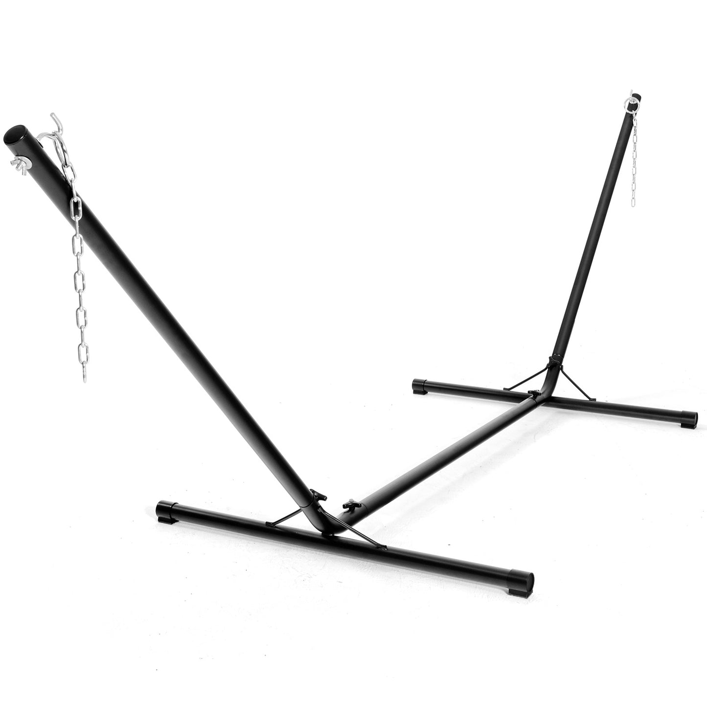 Livsk costway hangmat standaard metalen hangmat standaard tot 150kg hangmathouder zwart