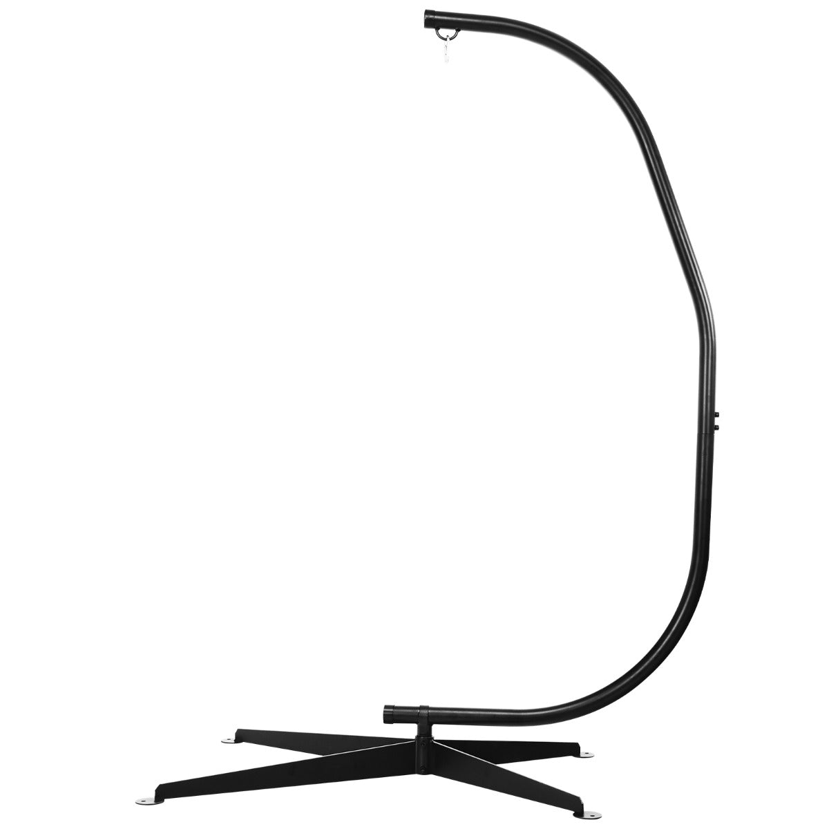 Livsk costway hangstoel met c vormige steun 2 zachte kussens en een metalen frame dat tot 150 kg kan dragen 2