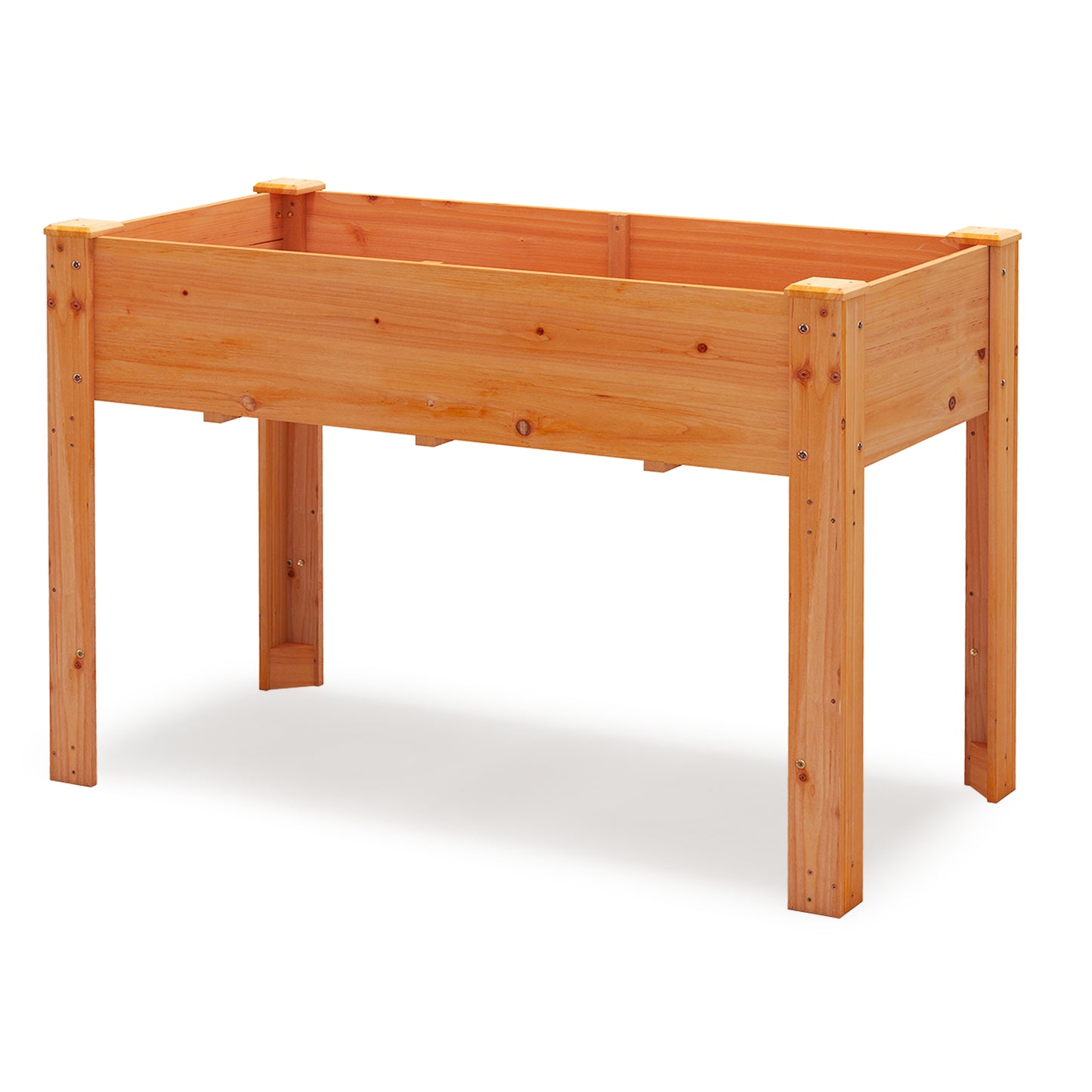 LIVSK Verhoogde Plantenbak - Stevig Vurenhout - Ergonomische Hoogte - Optimale Afwatering - 120 x 60 x 82 cm - Roodbruin