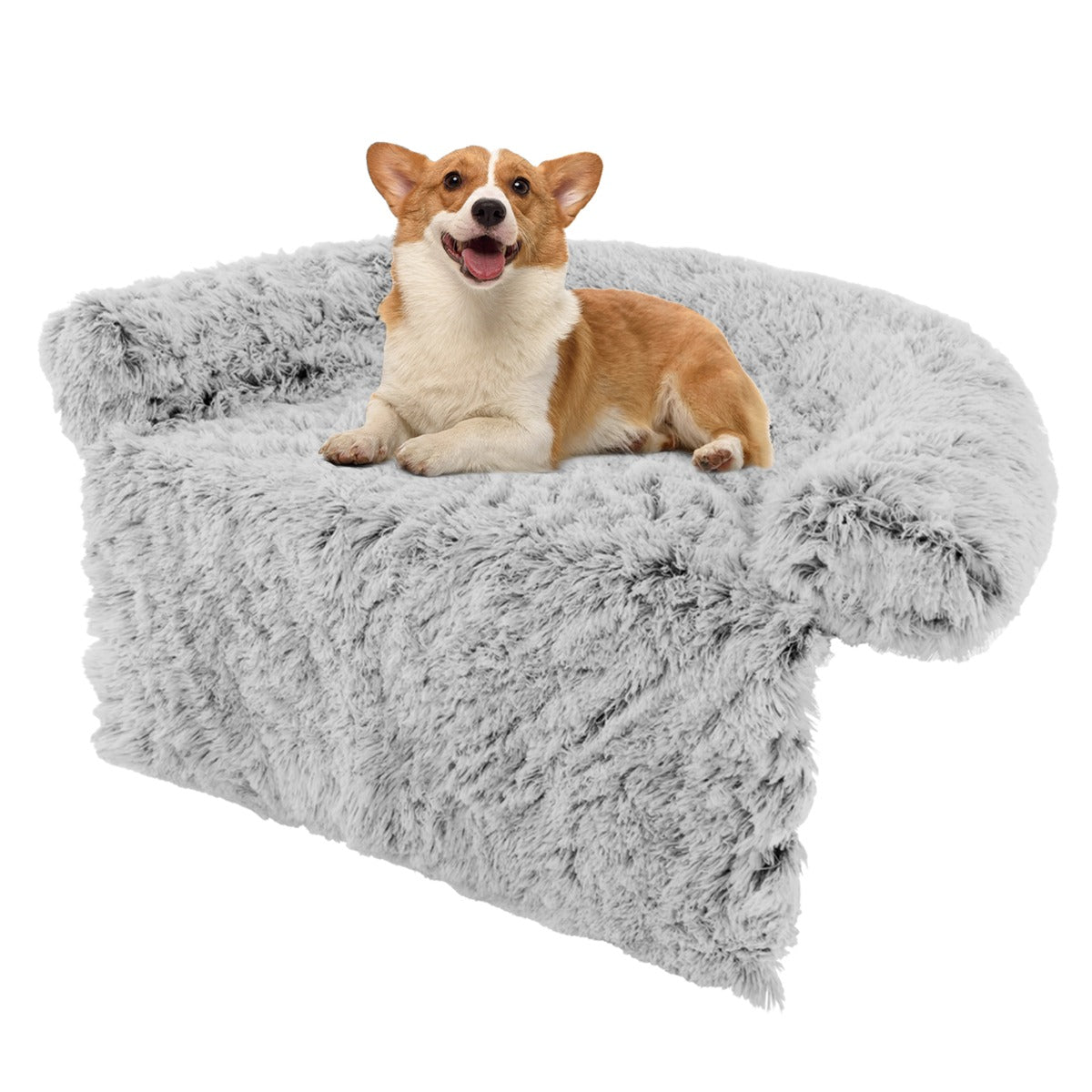LIVSK Pluche Hondenbed met Wasbare Hoes - Zacht en Comfortabel - Multifunctioneel - Voor Huisdieren tot 15 kg - 101 x 89 cm -