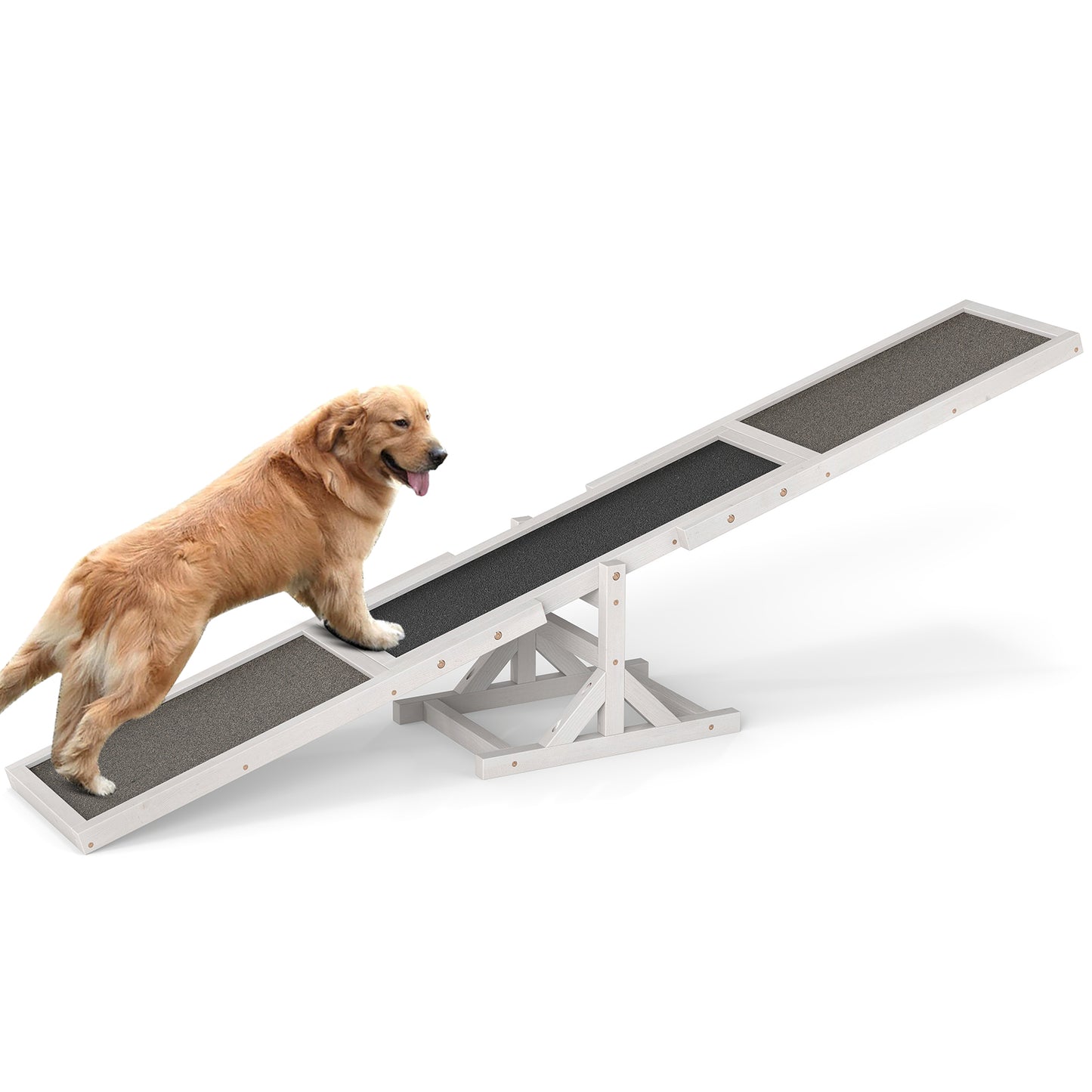 LIVSK Houten Honden Agility Wip - Weerbestendig - Antislip - Voor Honden tot 60 kg - Eenvoudige Installatie - 179 x 30 x 55 cm -