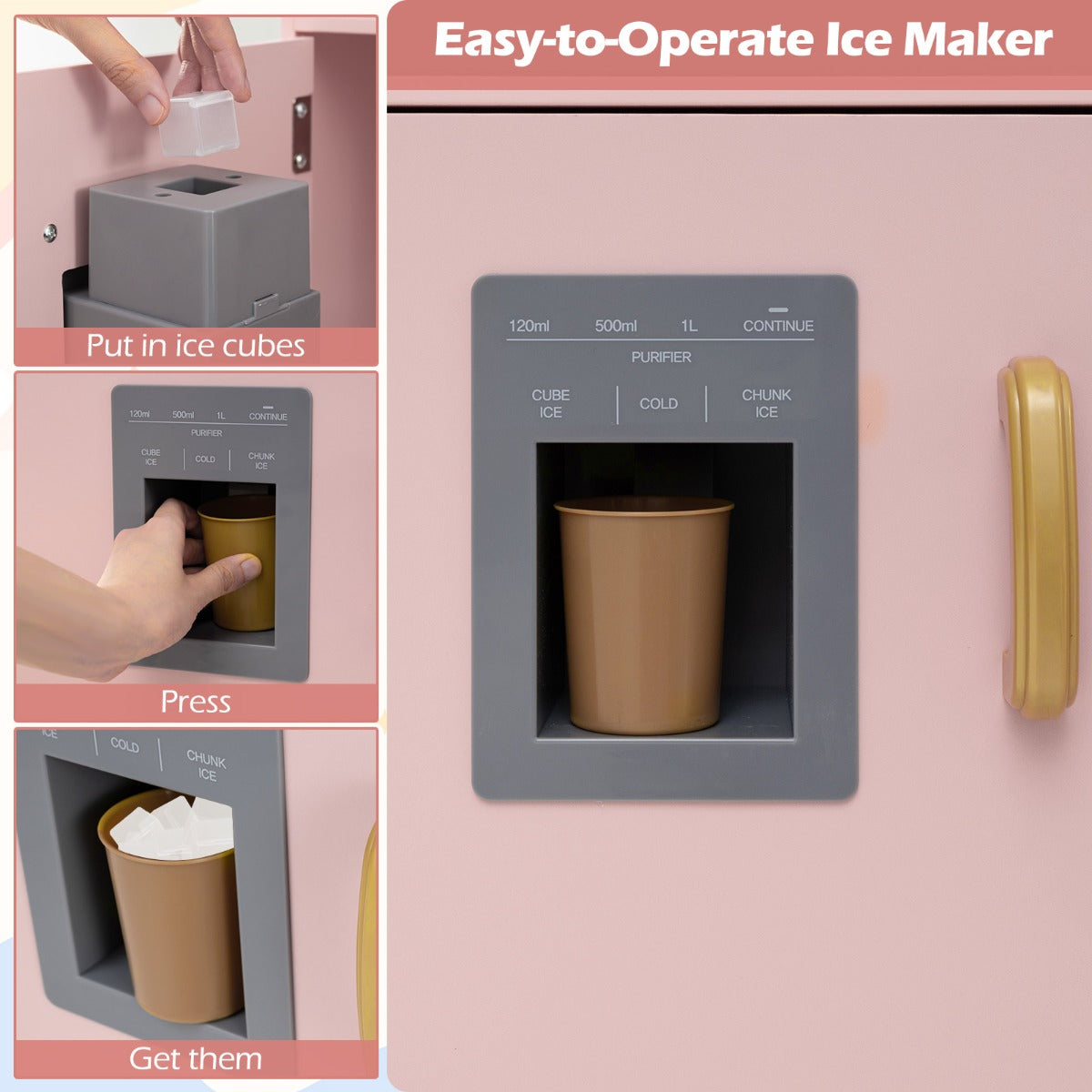 LIVSK Hoek-Speelkeuken - Ruimtebesparend Ontwerp - Interactieve Lichten en Geluiden - Inclusief Keukenaccessoires - Roze
