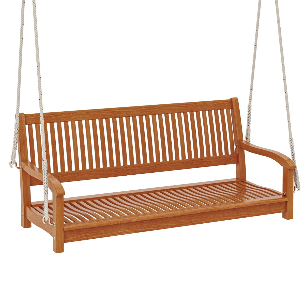 LIVSK Houten Schommelbank - Voor 2 Personen - Ergonomisch Design - Draagvermogen 360 kg - Eenvoudige Montage - Natuurlijk hout
