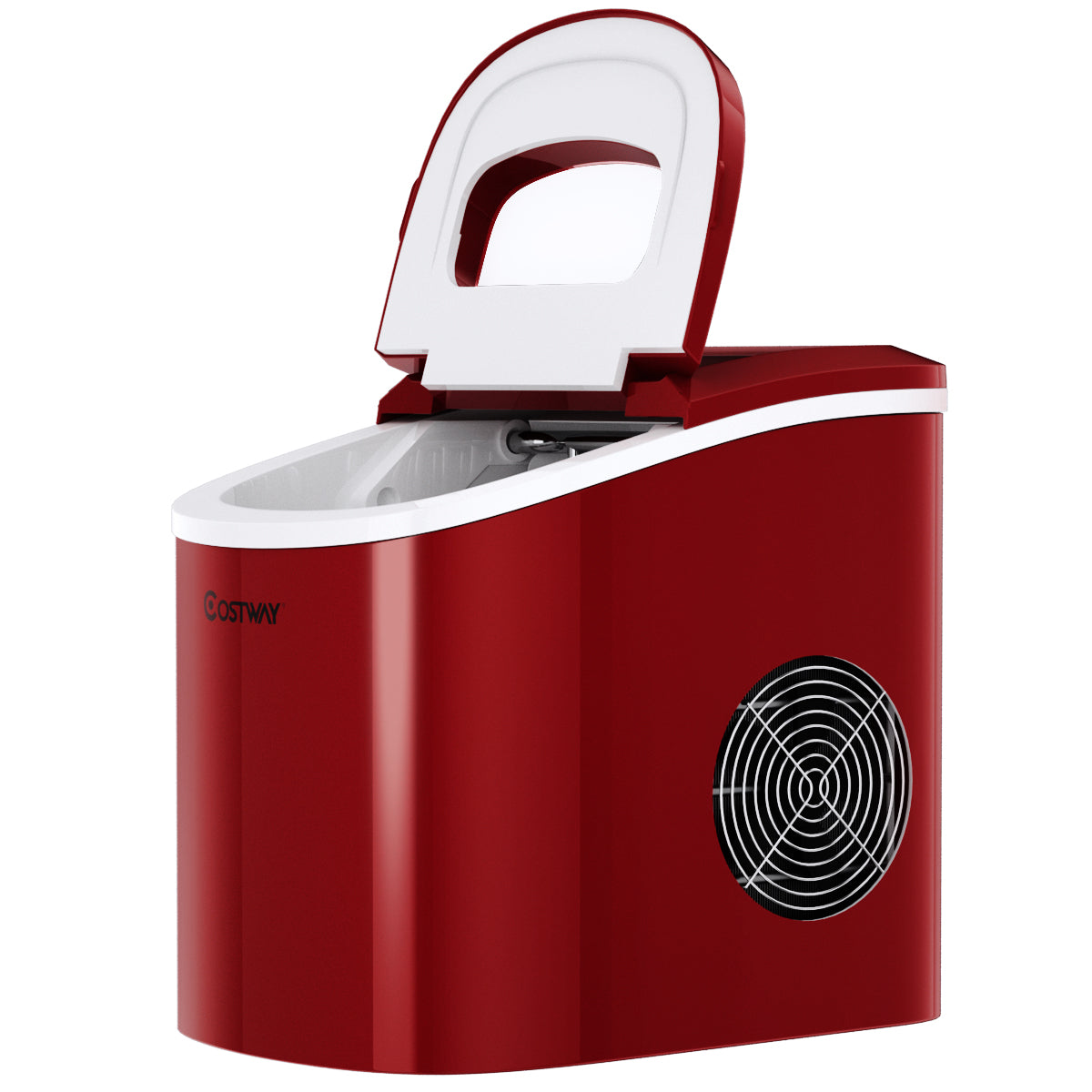 LIVSK IJsblokjesmachine - 12 kg per 24u - 2,2L Waterreservoir - Compact en Energiezuinig - Kies IJsblokjesgrootte - Rood