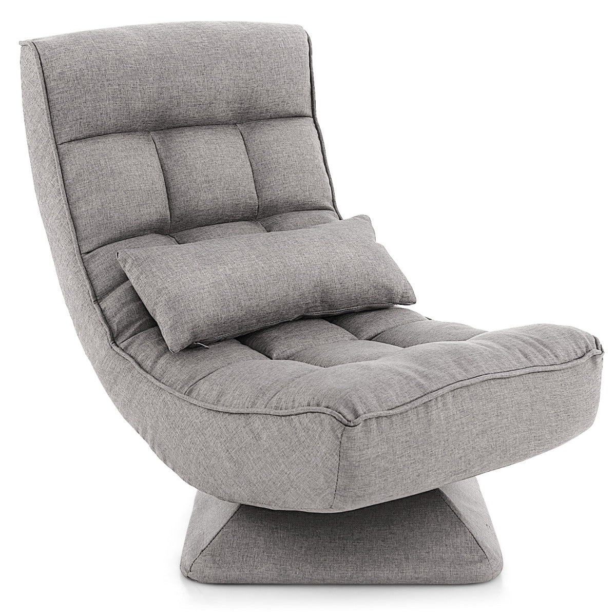LIVSK Draaistoel met Lendenkussen - 360° Draaivoet - Verstelbare Rugleuning - Ergonomisch Ontwerp - Tot 110 kg - Zwart