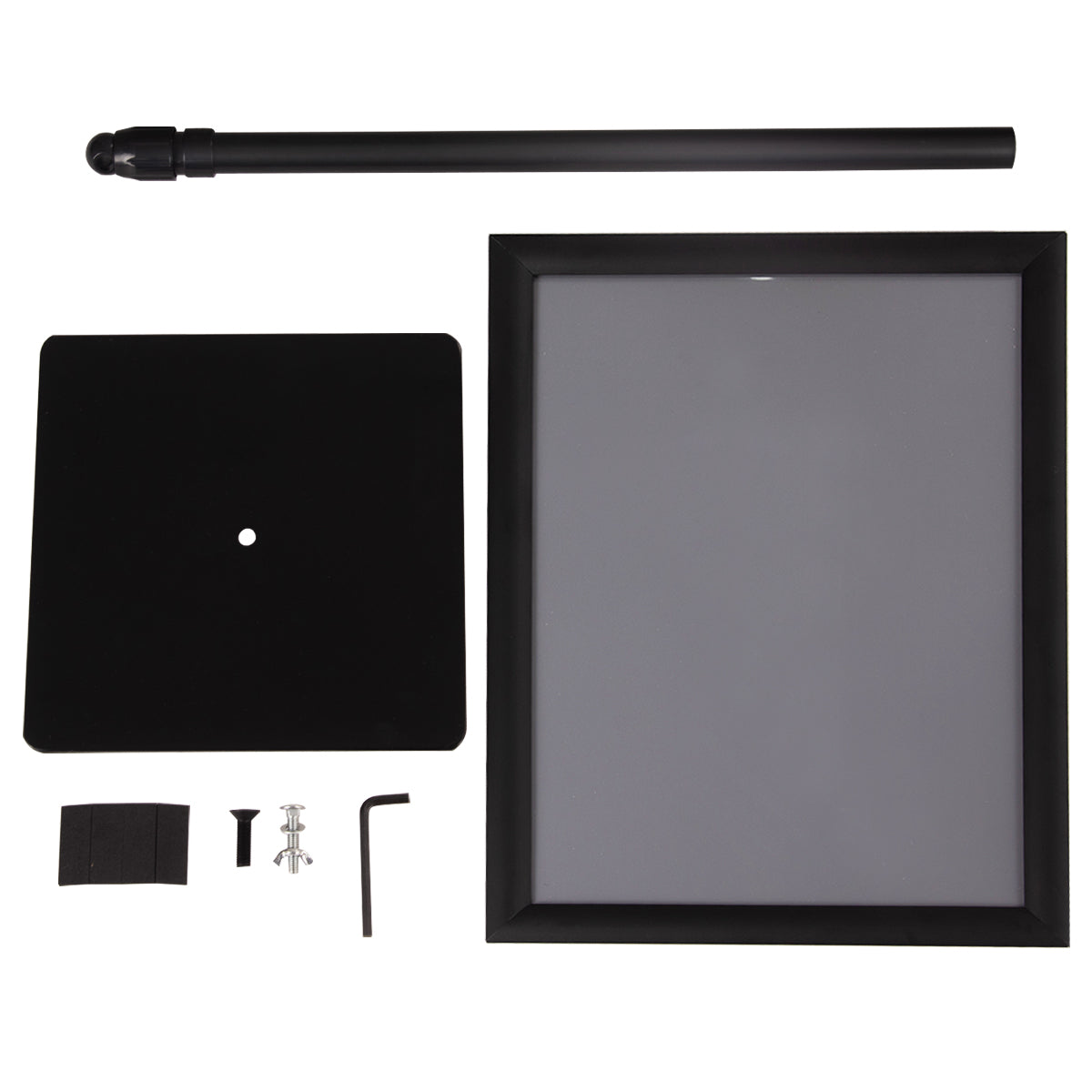 LIVSK Infostandaard A3 Set van 2 - Hoogte Verstelbaar - Duurzaam Aluminium - Draaibaar - Zwart