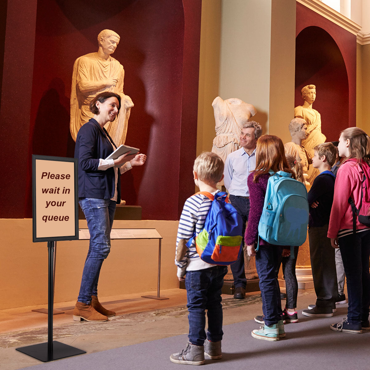 LIVSK Infostandaard A3 Set van 2 - Hoogte Verstelbaar - Duurzaam Aluminium - Draaibaar - Zwart