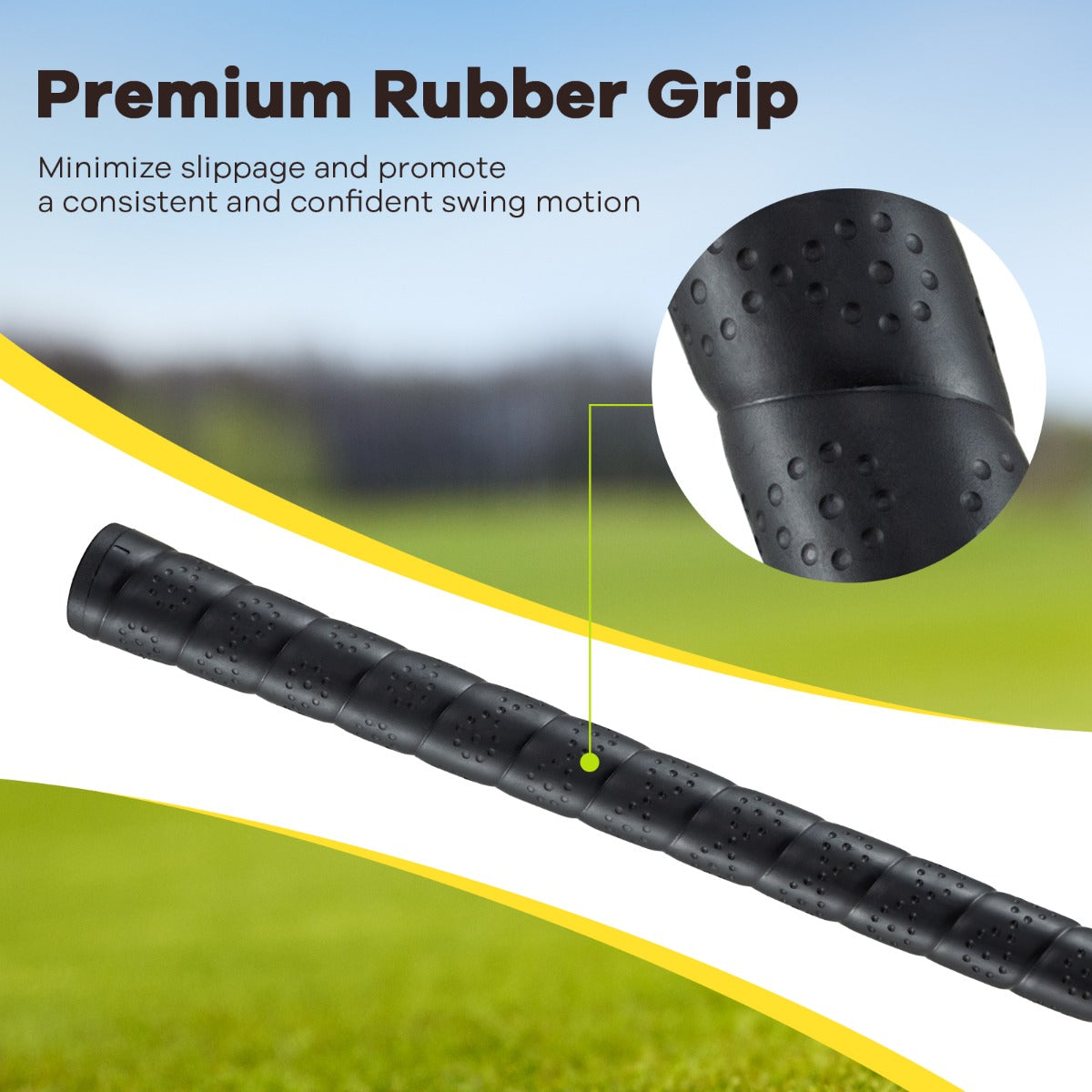 LIVSK Junior Fairway Hout - Aluminiumlegering Clubhoofd - Flexibele Glasvezel Shaft - Inclusief Beschermhoes - Voor Kinderen 8-10