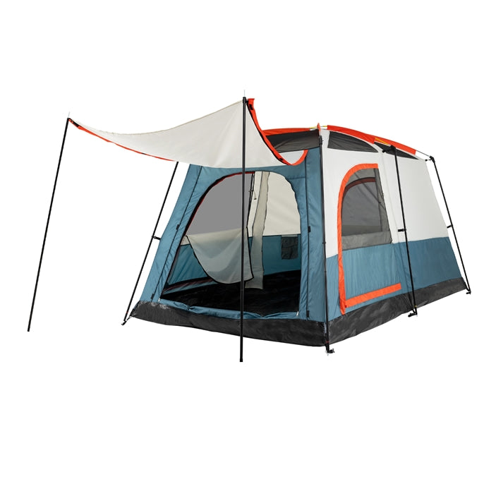 LIVSK Kampeertent 6 Personen - 2 Kamers met Scheidingswand - Waterdicht - Ventilatie met Gaasramen - 323 x 211 x 189 cm -