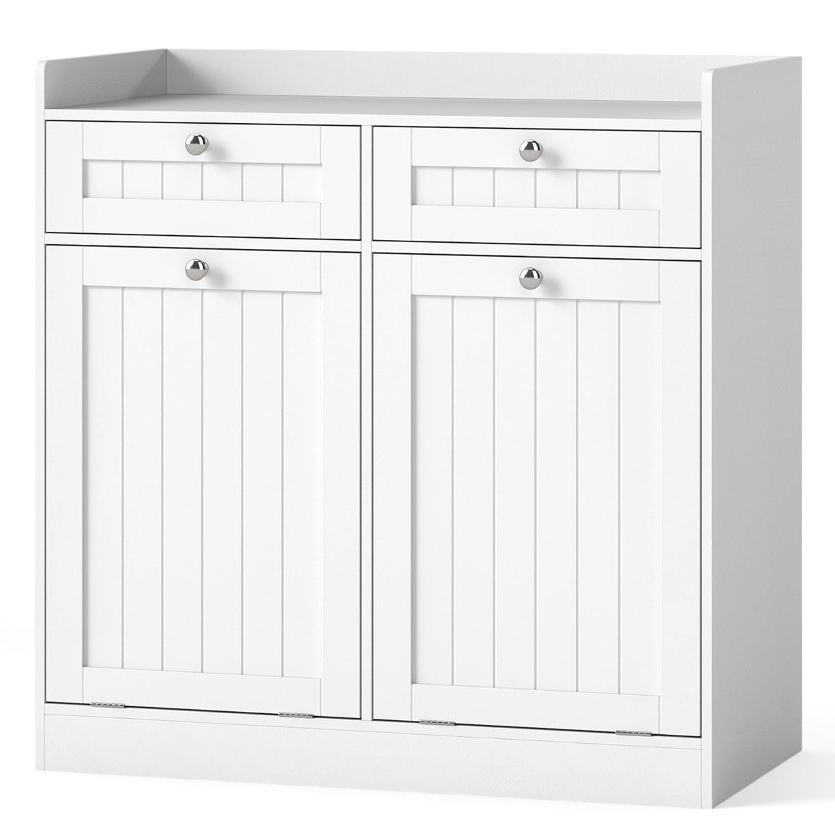 Livsk costway kantelbare waskast vrijstaande badkamerkast met plank lade en afneembare waszak moderne badkamerkast met handgrepen 2 laden 1 1