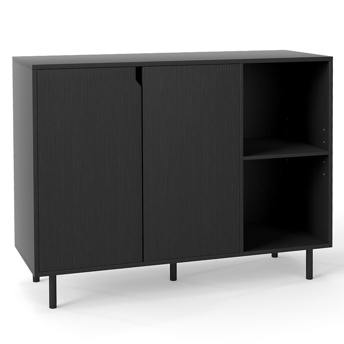 Livsk costway keukenbesteklade moderne houten besteklade tafelmodel kast voor eetkamers 1 3