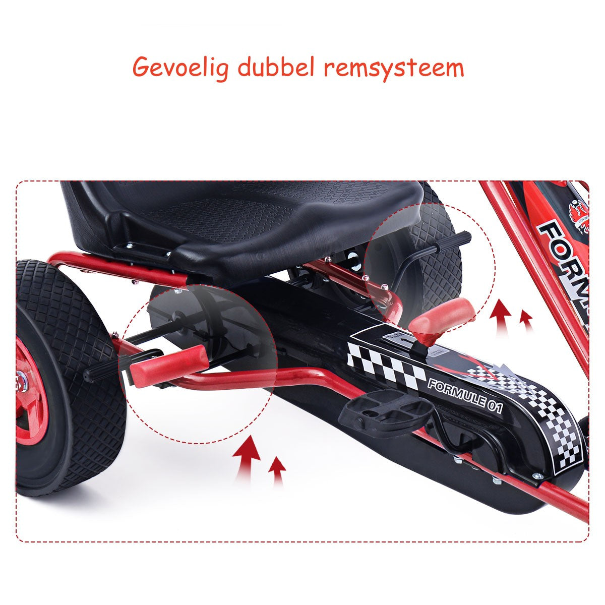 LIVSK Ergonomische Skelter voor Kinderen - Veiligheidsfuncties - Antislip Wielen - Verstelbare Stoel - 59 x 98 x 61 cm - Groen