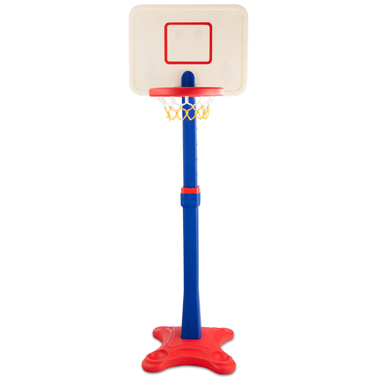 LIVSK Basketbal Hoepel Standaard - Verstelbare Hoogte 160-216 cm - Veilig en Duurzaam - Voor Kinderen 3-8 jaar - Rood