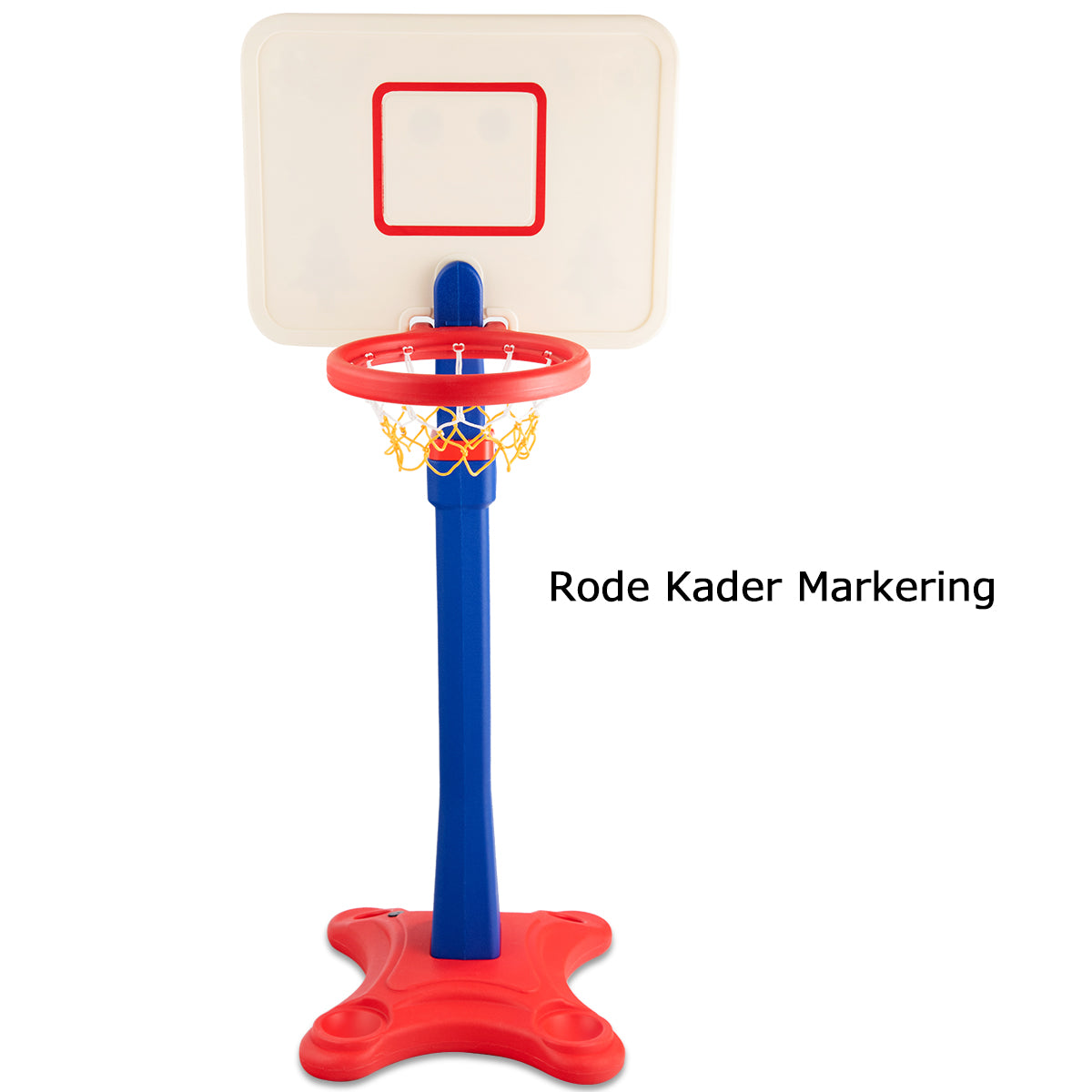 LIVSK Basketbal Hoepel Standaard - Verstelbare Hoogte 160-216 cm - Veilig en Duurzaam - Voor Kinderen 3-8 jaar - Rood