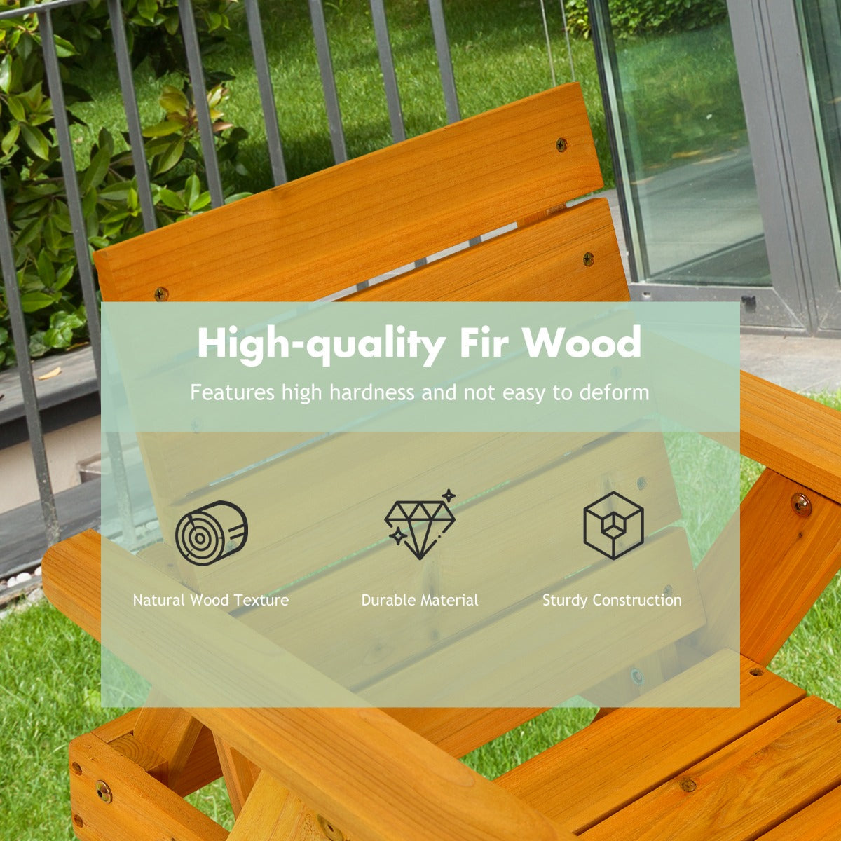 LIVSK Buiten Ligstoel voor Kinderen - Massief Sparrenhout - Verstelbare Parasol - Comfortabele Kussens - Geschikt voor Binnen en