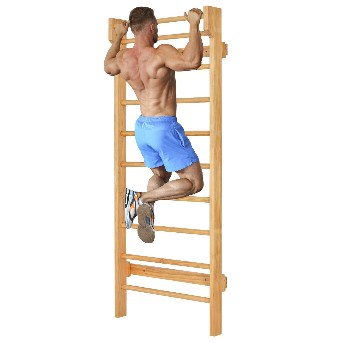 LIVSK Fitnessladder - Multifunctioneel voor Strekken en Krachttraining - Draagvermogen 150 kg - Compacte Afmetingen 195 x 80 x 14