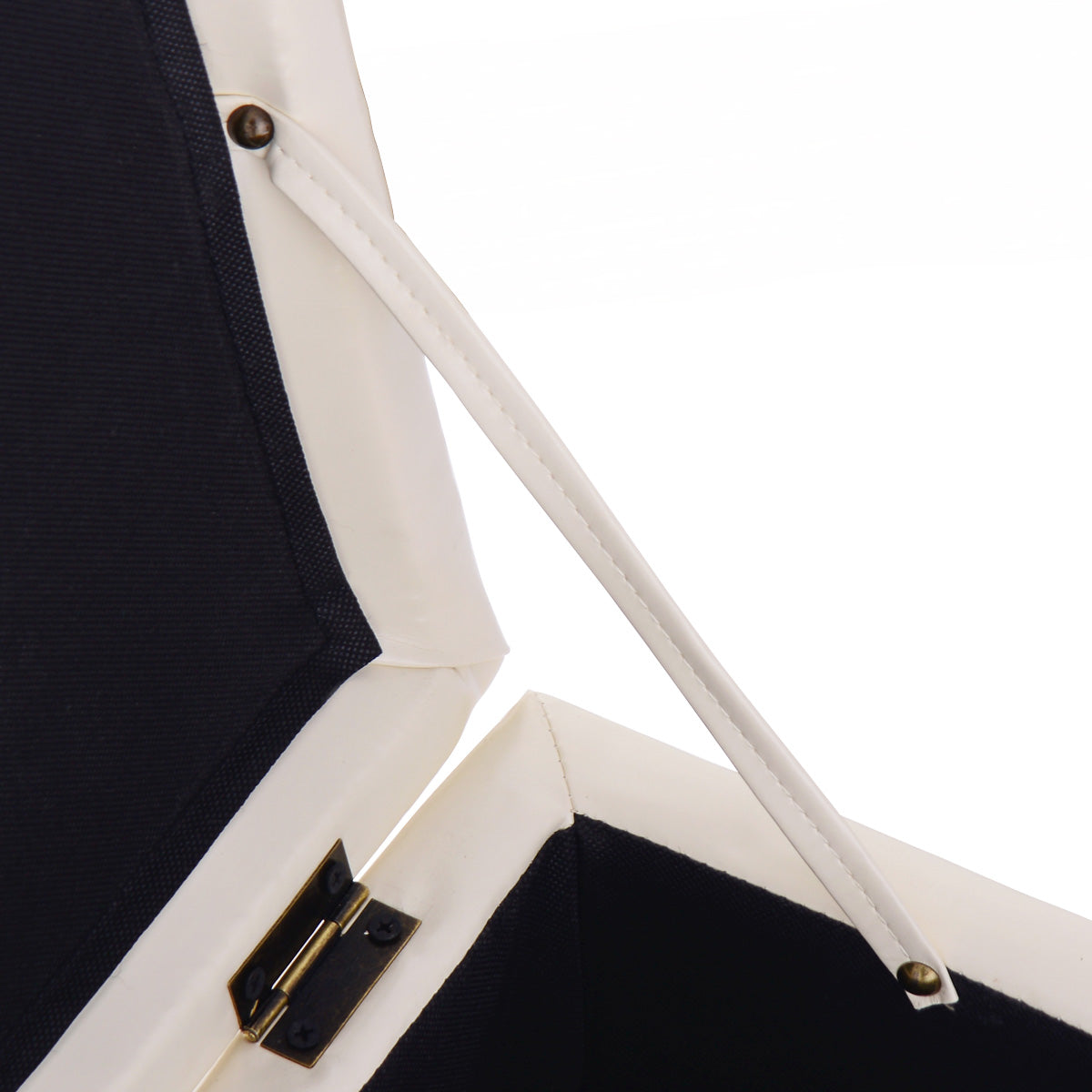 LIVSK Opbergpoef met Veiligheidsscharnieren - Comfortabele Zitting - Ruim Compartiment - Tot 150 kg - 40 x 40 x 40 cm - Grijs