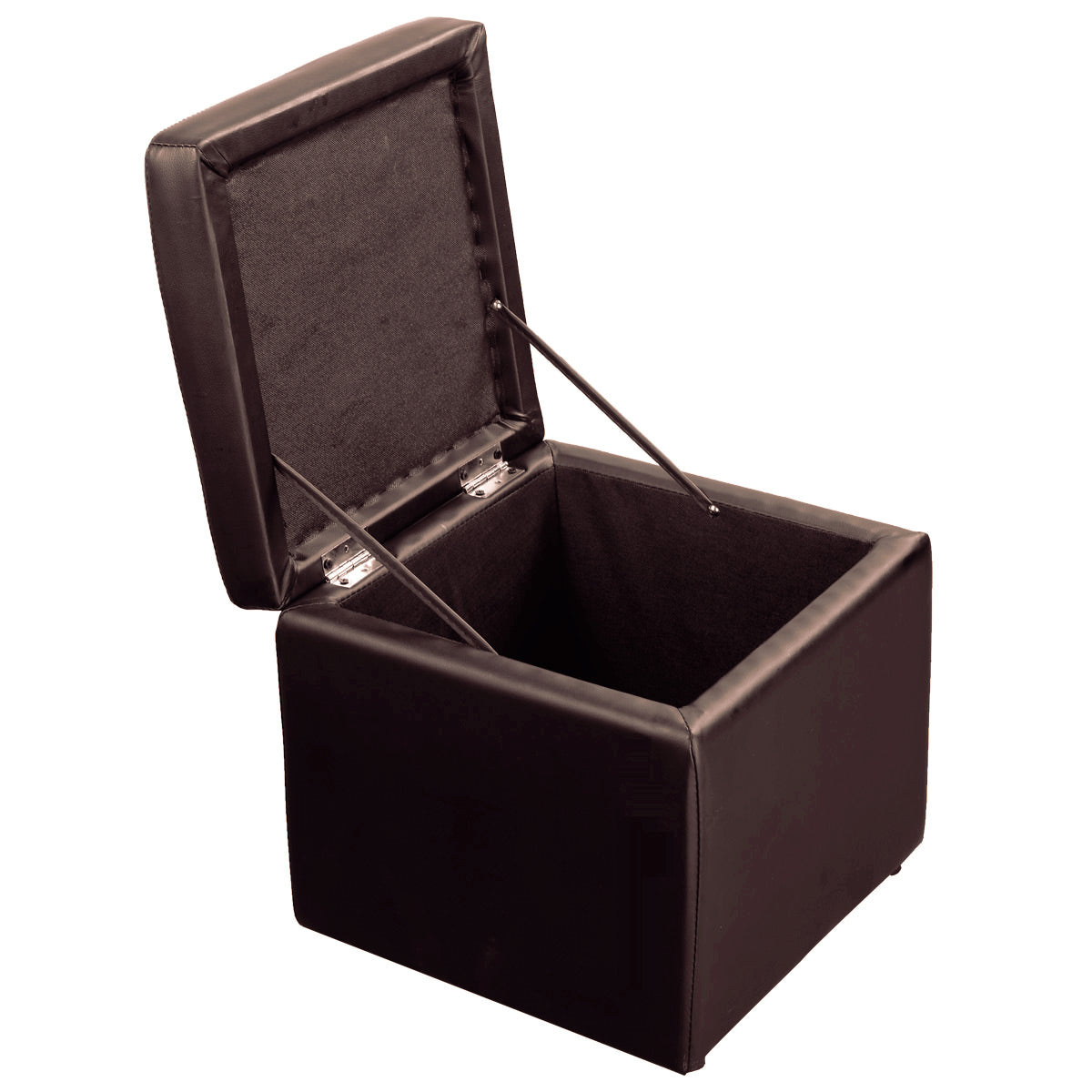 LIVSK Opbergpoef - Multifunctionele Zitkist met Veiligheidsscharnieren - Duurzaam en Stijlvol - 40 x 40 x 40 cm - Zwart