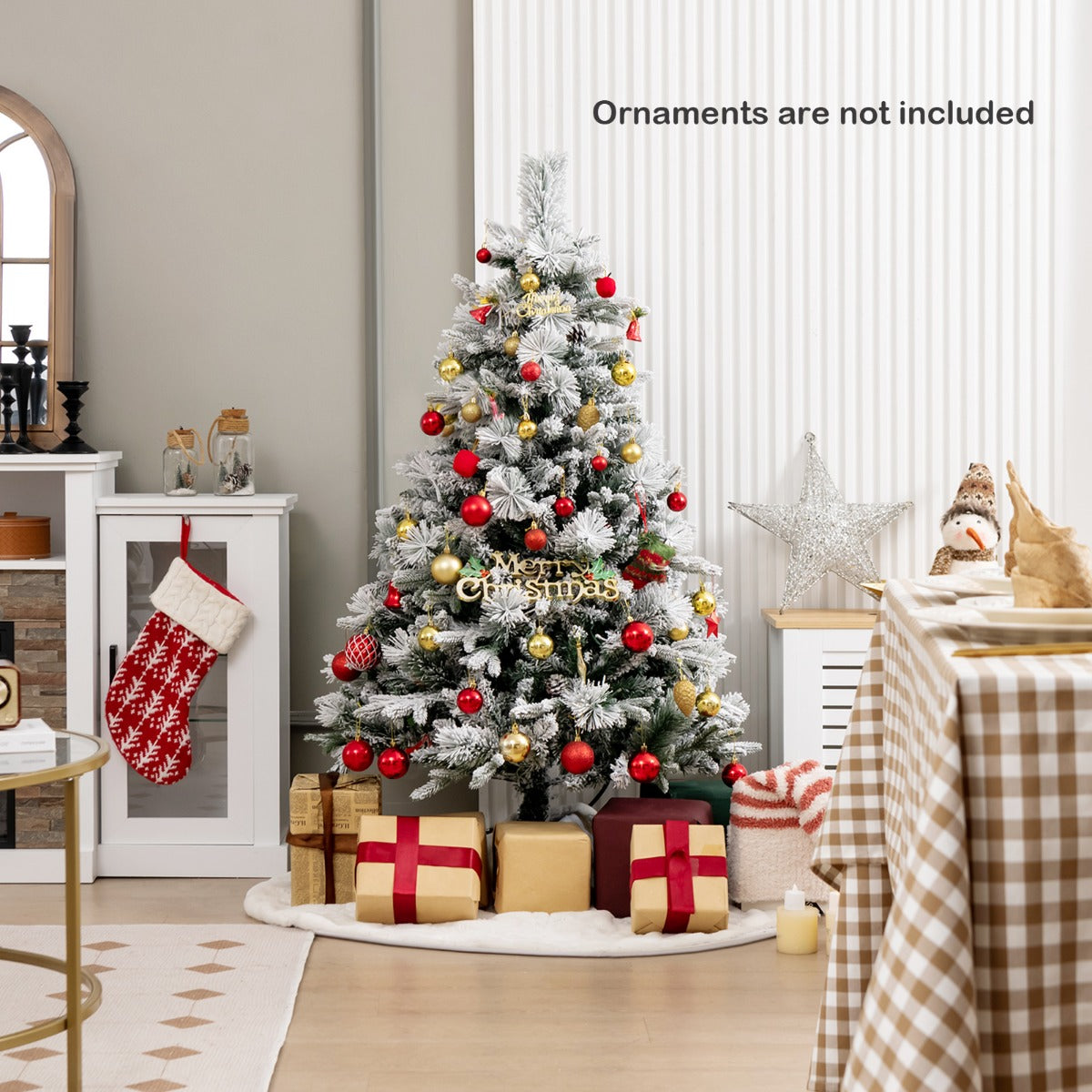 LIVSK Kunstkerstboom met Verlichting - 160 LEDlampjes - 8 Lichtmodi - 472 Takpunten - 136 cm - Groen