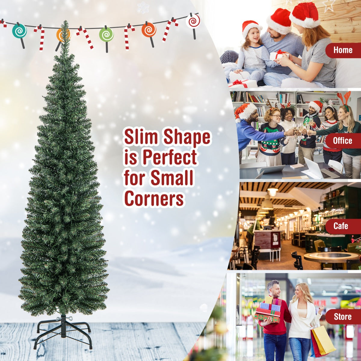 LIVSK Verlichte Kerstboom - 296 Takpunten - 150 Warmwitte LED-lampjes - Stevige Metalen Voet - 150 cm - Groen