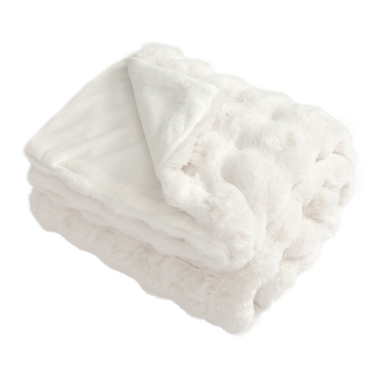 Livsk costway kunstmatige konijnenbontdeken dikke dubbelzijdige sprei imitatiekonijnenbont fleece l 1 1